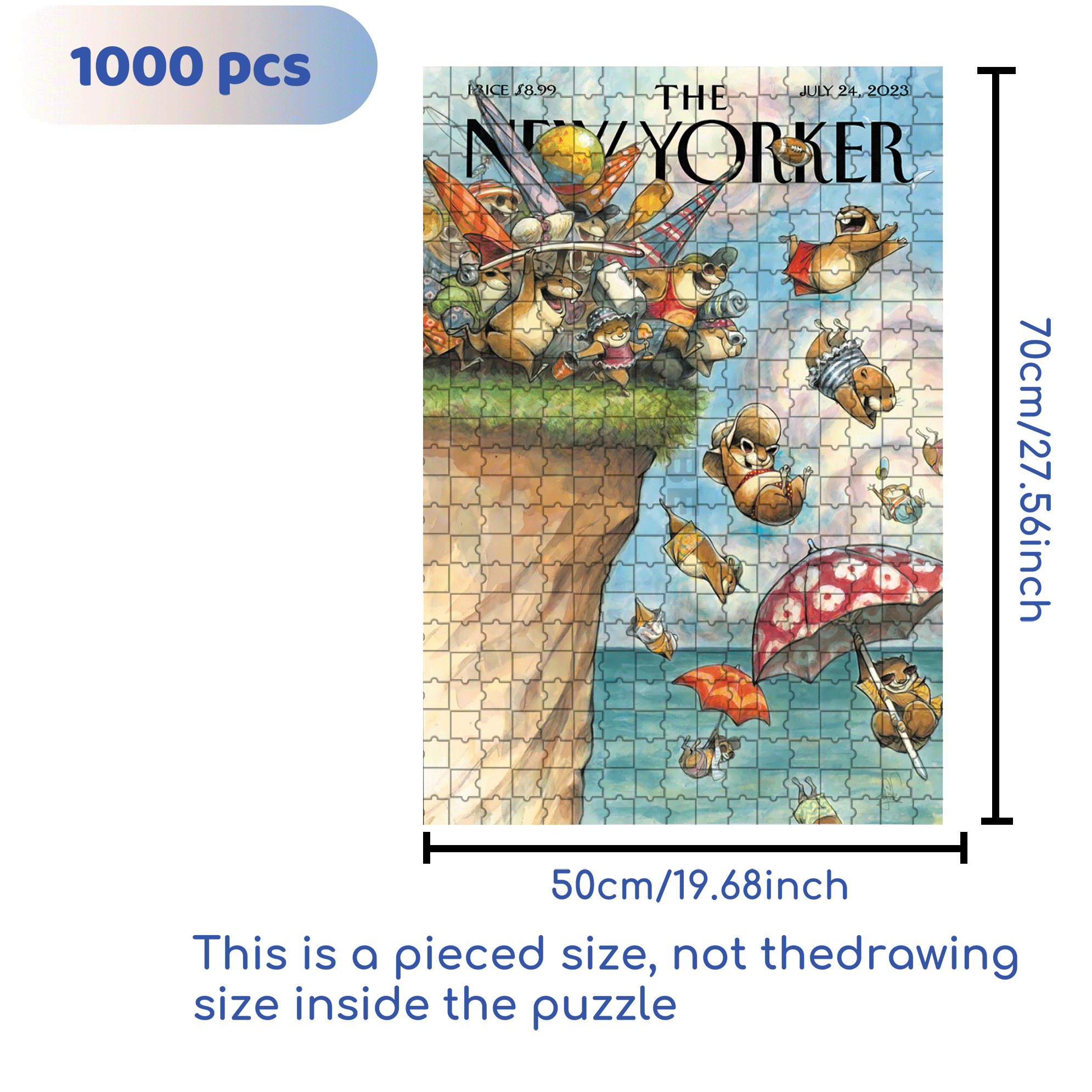 To the Sea! 500pcs/1000pcs Jigsaw Puzzle, Scratch-Resistant, Interactive Family Game & Brain-Boosting DIY Decor, Perfect for Halloween, Christmas & New Year Gifts, Family Puzzle Game
