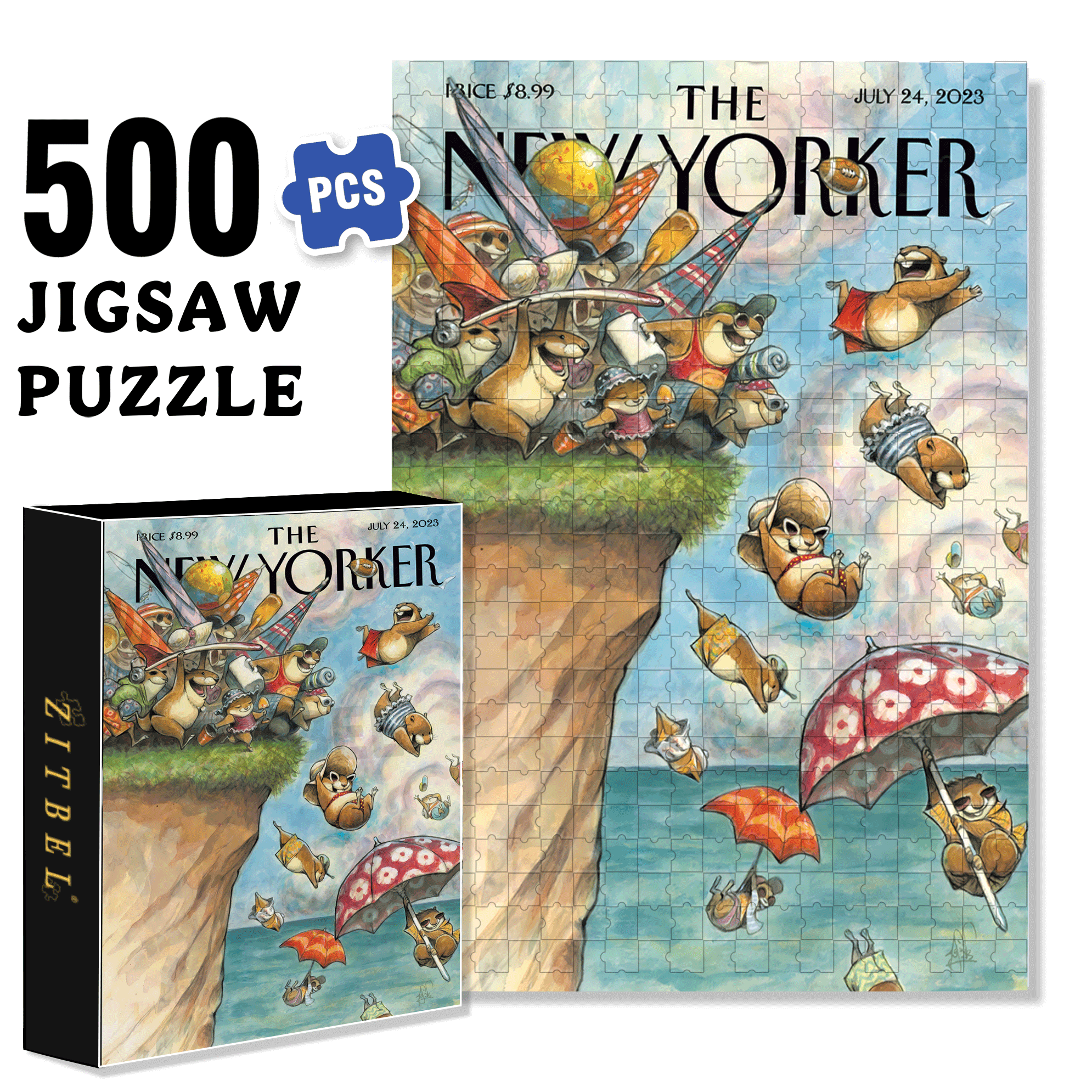 To the Sea! 500pcs/1000pcs Jigsaw Puzzle, Scratch-Resistant, Interactive Family Game & Brain-Boosting DIY Decor, Perfect for Halloween, Christmas & New Year Gifts, Family Puzzle Game
