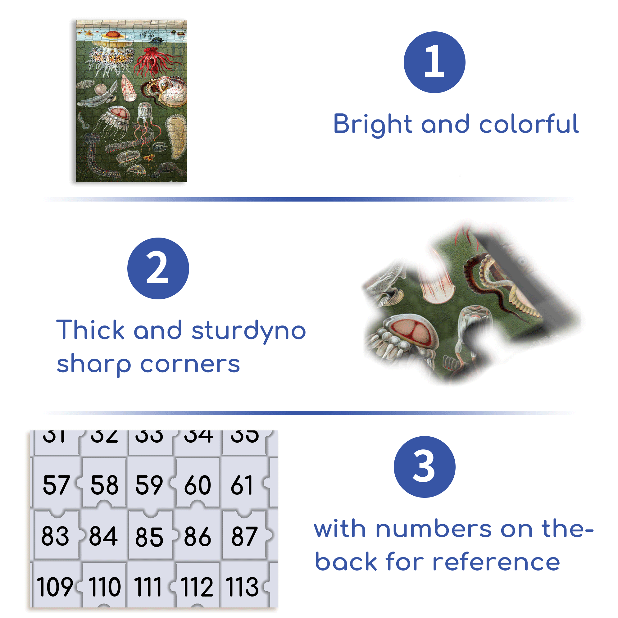 Under the Sea 500pcs/1000pcs Jigsaw Puzzle, Scratch-Resistant, Interactive Family Game & Brain-Boosting DIY Decor, Perfect for Halloween, Christmas & New Year Gifts, Family Puzzle Game