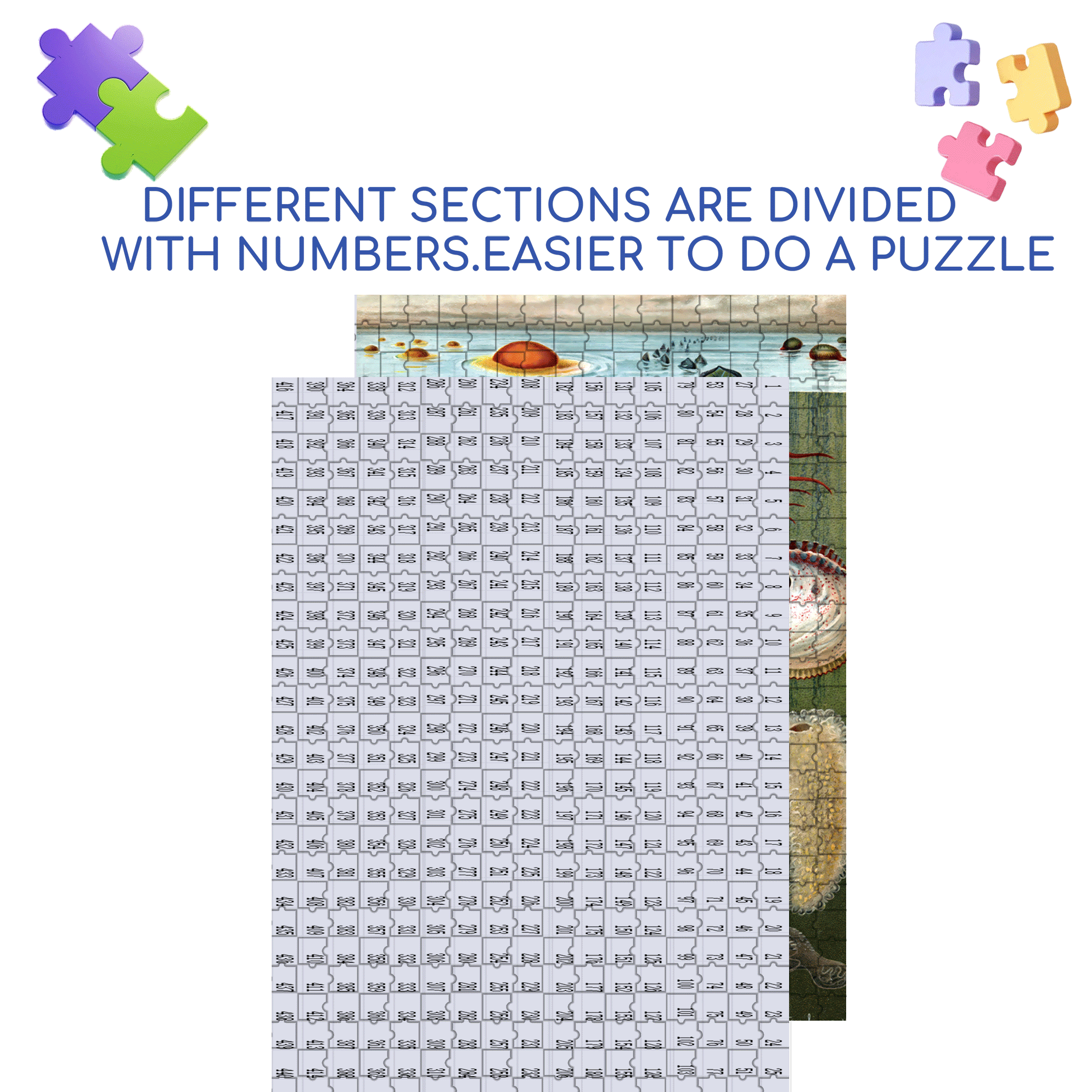 Under the Sea 500pcs/1000pcs Jigsaw Puzzle, Scratch-Resistant, Interactive Family Game & Brain-Boosting DIY Decor, Perfect for Halloween, Christmas & New Year Gifts, Family Puzzle Game