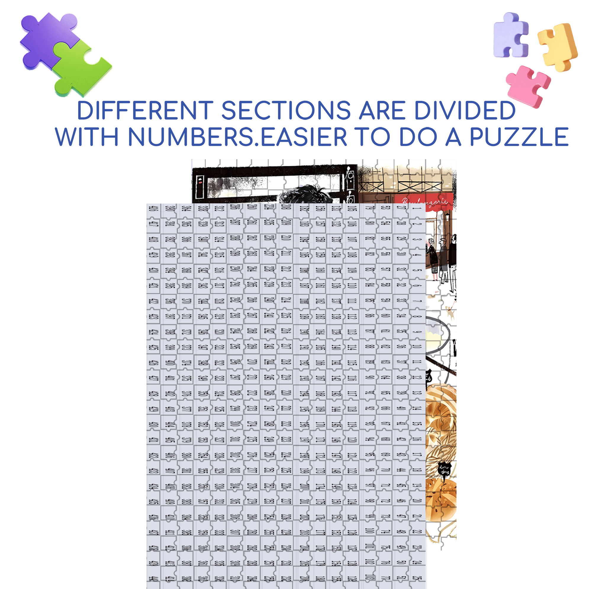 Baked Bread 500pcs/1000pcs Jigsaw Puzzle, Scratch-Resistant, Interactive Family Game & Brain-Boosting DIY Decor, Perfect for Halloween, Christmas & New Year Gifts, Family Puzzle Game