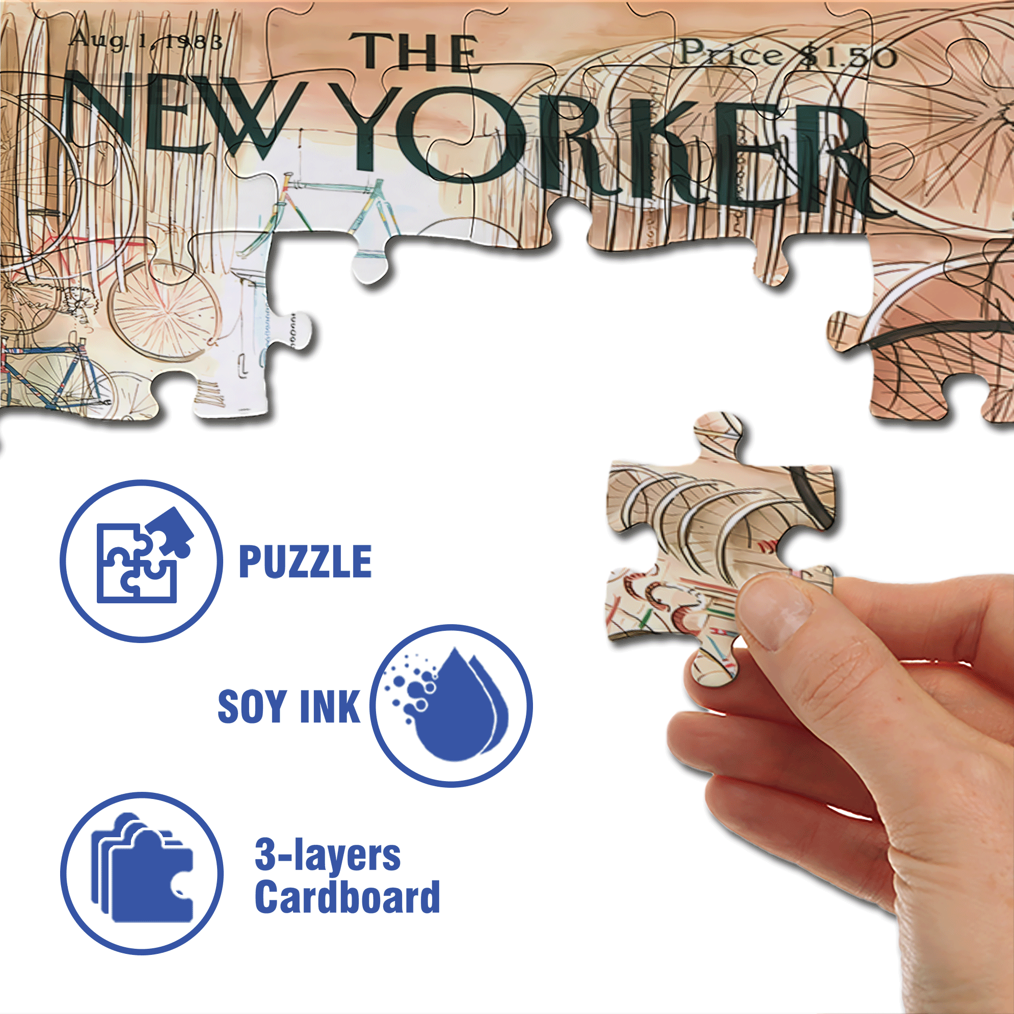 Bicycle Shop 500pcs/1000pcs Jigsaw Puzzle, Scratch-Resistant, Interactive Family Game & Brain-Boosting DIY Decor, Perfect for Halloween, Christmas & New Year Gifts, Family Puzzle Game