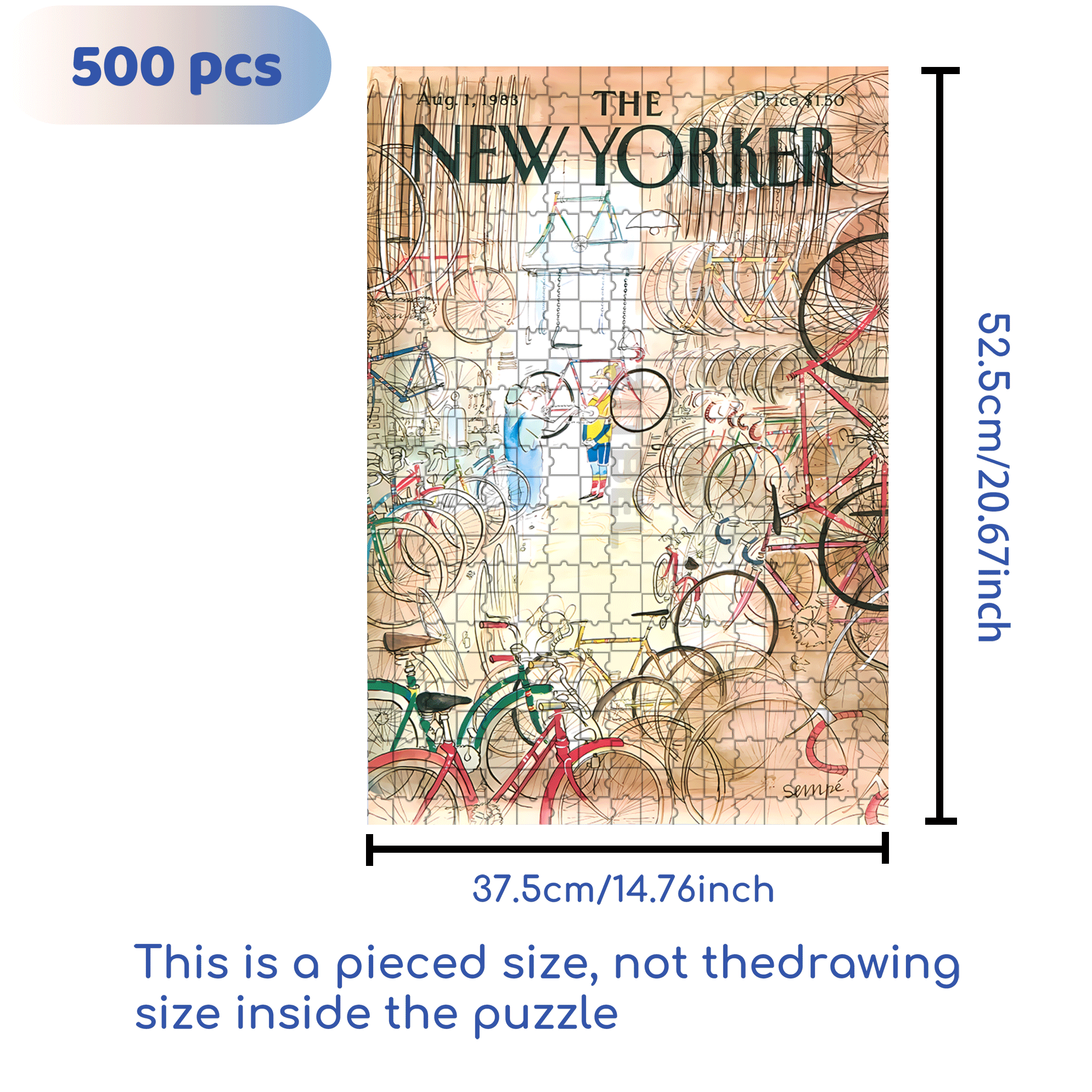 Bicycle Shop 500pcs/1000pcs Jigsaw Puzzle, Scratch-Resistant, Interactive Family Game & Brain-Boosting DIY Decor, Perfect for Halloween, Christmas & New Year Gifts, Family Puzzle Game