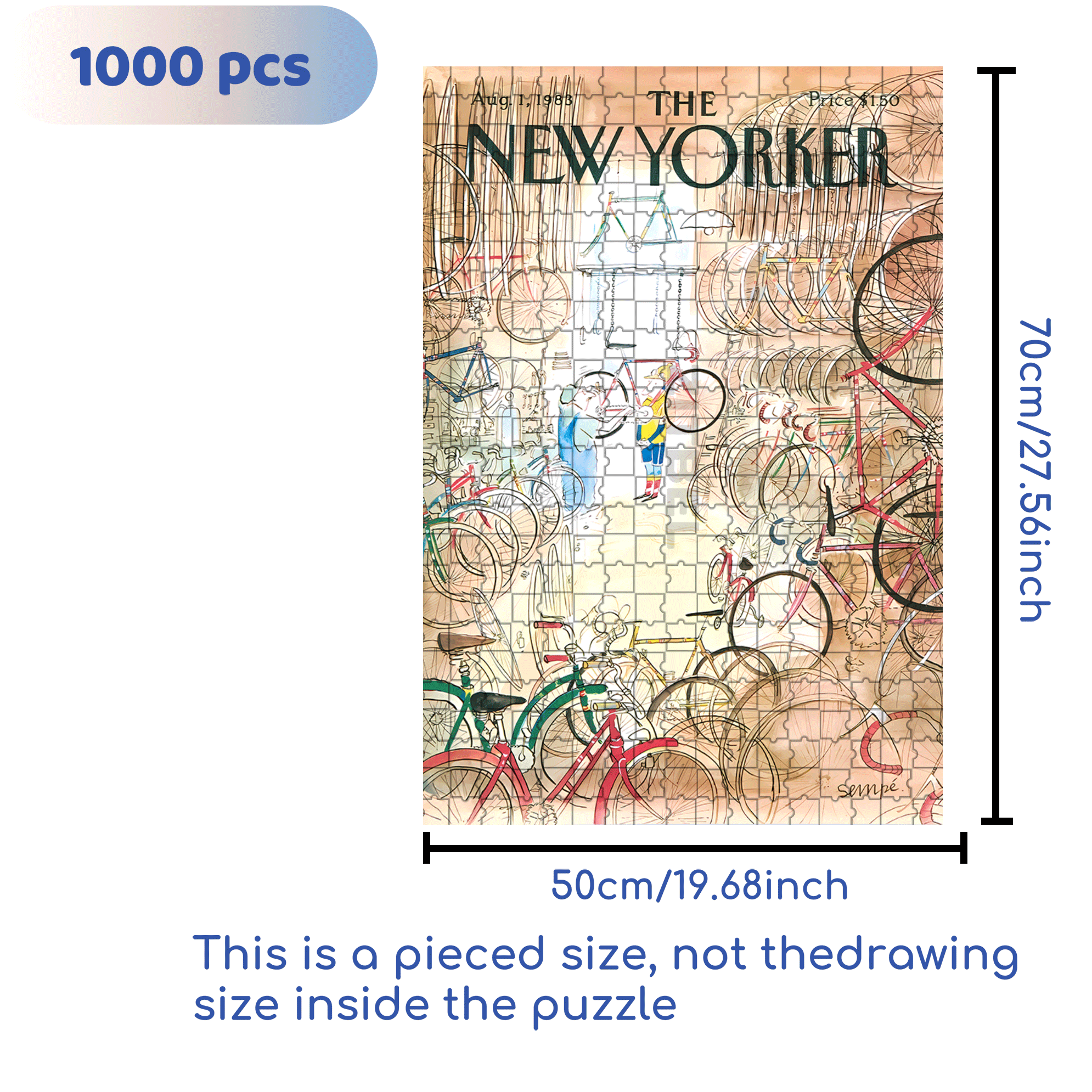 Bicycle Shop 500pcs/1000pcs Jigsaw Puzzle, Scratch-Resistant, Interactive Family Game & Brain-Boosting DIY Decor, Perfect for Halloween, Christmas & New Year Gifts, Family Puzzle Game