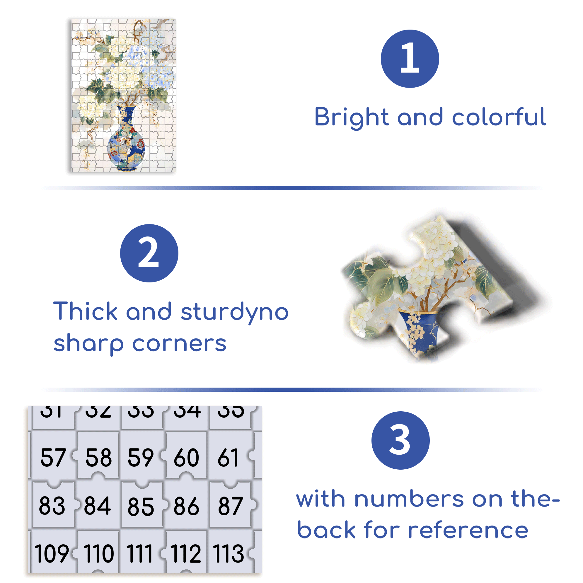 Blue And White Porcelain 500pcs/1000pcs Jigsaw Puzzle, Scratch-Resistant, Interactive Family Game & Brain-Boosting DIY Decor, Perfect for Halloween, Christmas & New Year Gifts, Family Puzzle Game