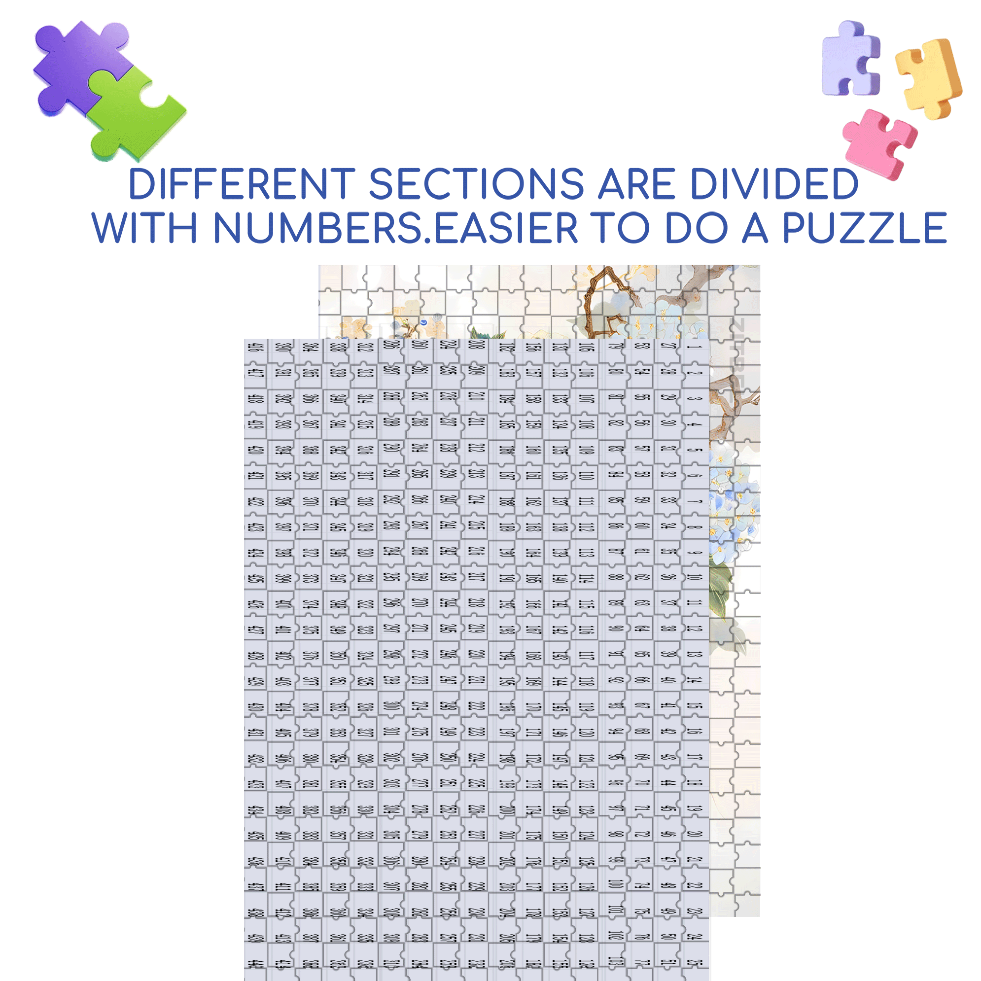 Blue And White Porcelain 500pcs/1000pcs Jigsaw Puzzle, Scratch-Resistant, Interactive Family Game & Brain-Boosting DIY Decor, Perfect for Halloween, Christmas & New Year Gifts, Family Puzzle Game