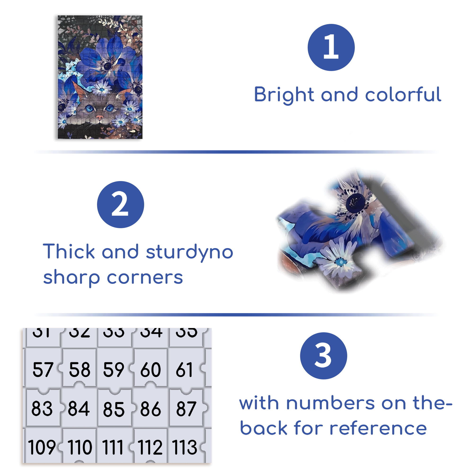 Blue Eyes 500pcs/1000pcs Jigsaw Puzzle, Scratch-Resistant, Interactive Family Game & Brain-Boosting DIY Decor, Perfect for Halloween, Christmas & New Year Gifts, Family Puzzle Game