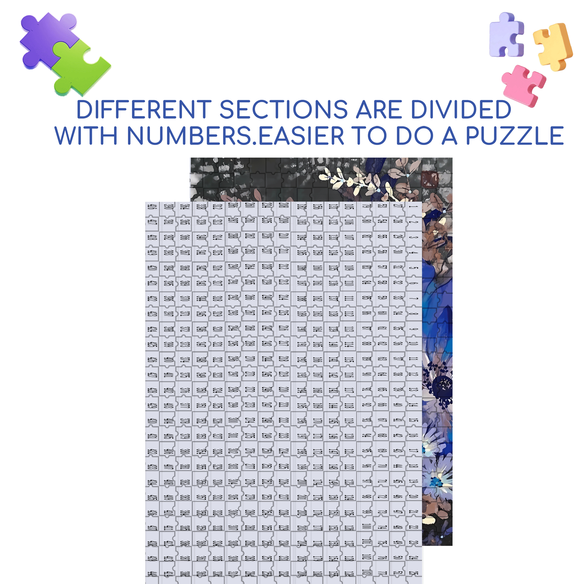 Blue Eyes 500pcs/1000pcs Jigsaw Puzzle, Scratch-Resistant, Interactive Family Game & Brain-Boosting DIY Decor, Perfect for Halloween, Christmas & New Year Gifts, Family Puzzle Game