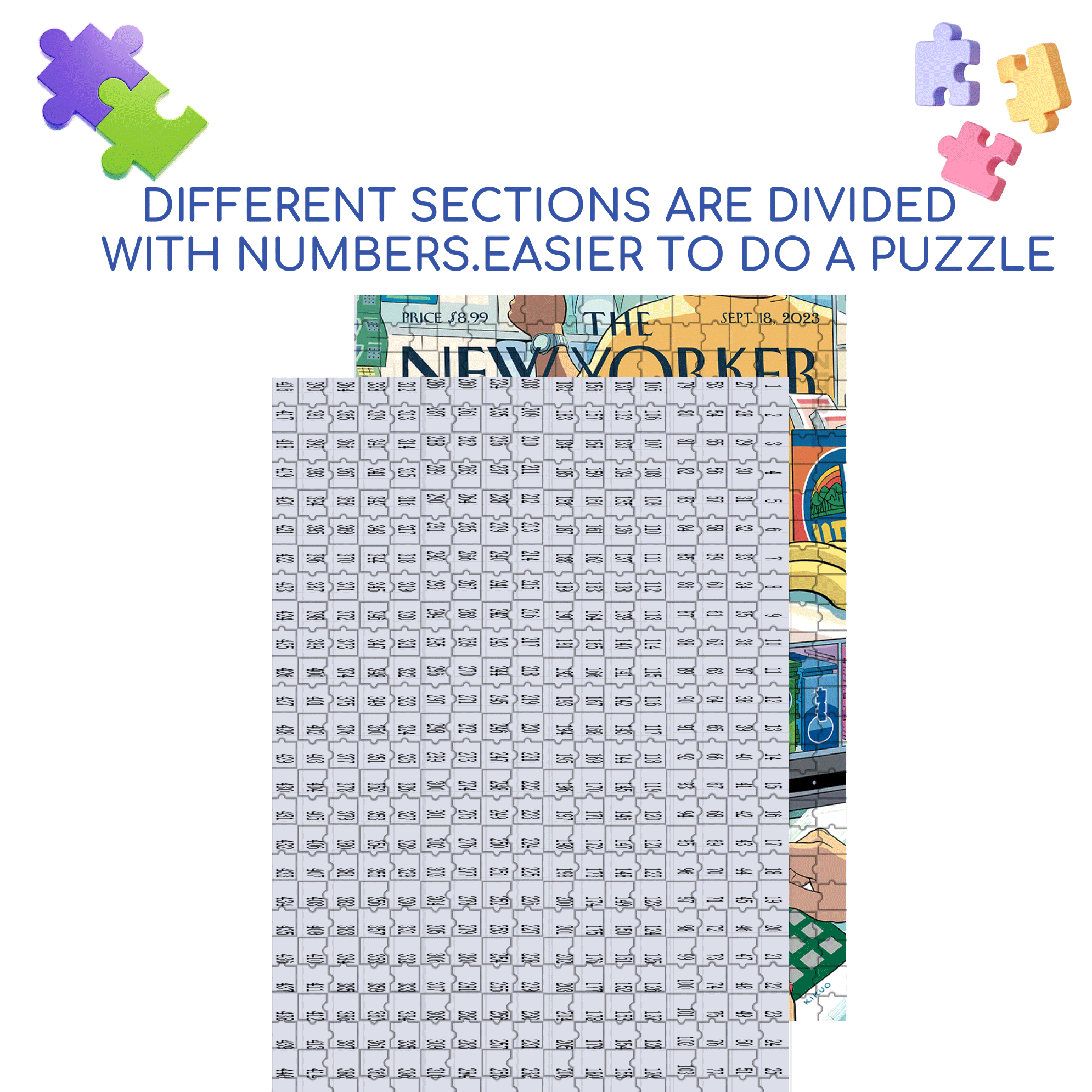 Bodega Cat 500pcs/1000pcs Jigsaw Puzzle, Scratch-Resistant, Interactive Family Game & Brain-Boosting DIY Decor, Perfect for Halloween, Christmas & New Year Gifts, Family Puzzle Game