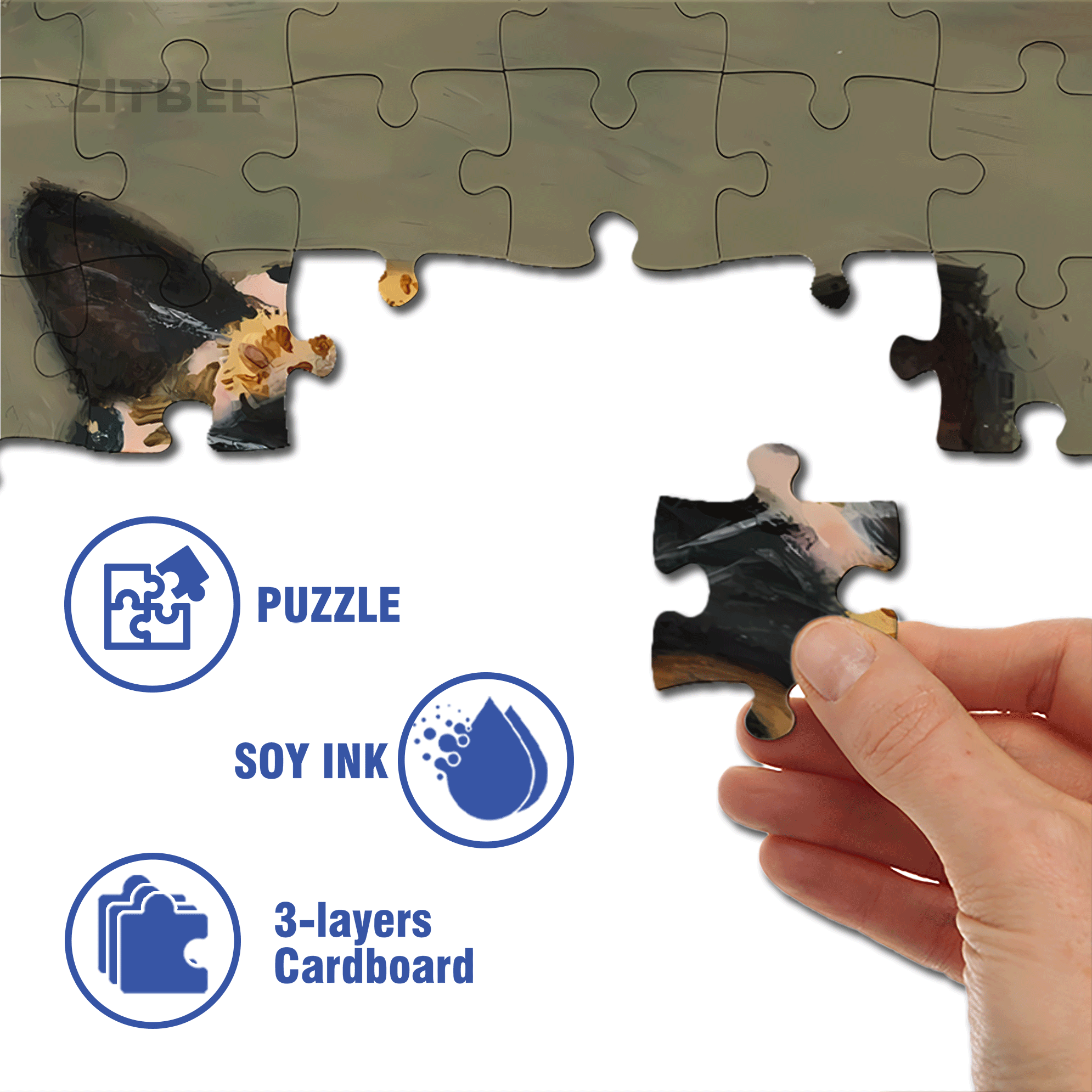 Cat Portrait 2 500pcs/1000pcs Jigsaw Puzzle, Scratch-Resistant, Interactive Family Game & Brain-Boosting DIY Decor, Perfect for Halloween, Christmas & New Year Gifts, Family Puzzle Game