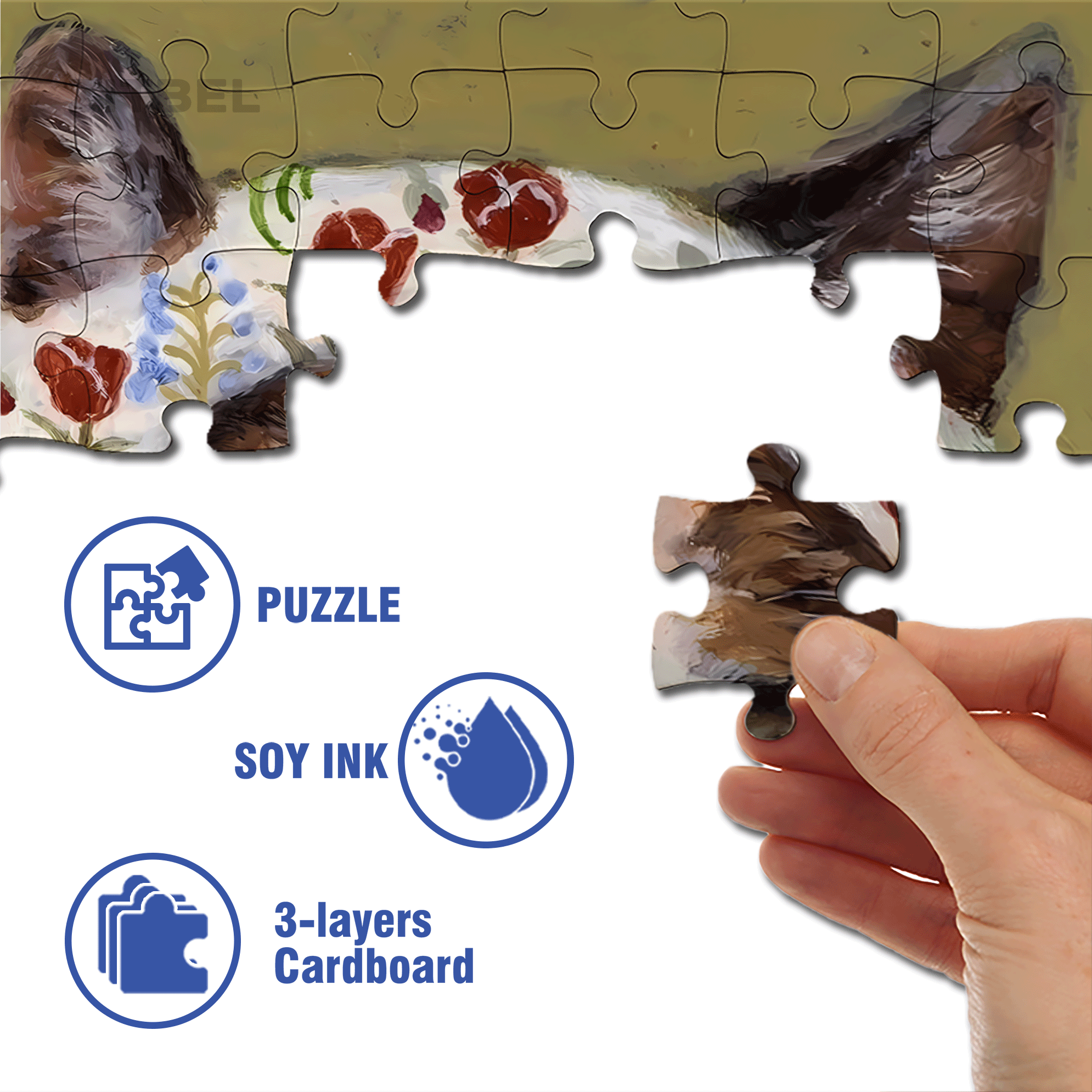Cat Portrait 500pcs/1000pcs Jigsaw Puzzle, Scratch-Resistant, Interactive Family Game & Brain-Boosting DIY Decor, Perfect for Halloween, Christmas & New Year Gifts, Family Puzzle Game