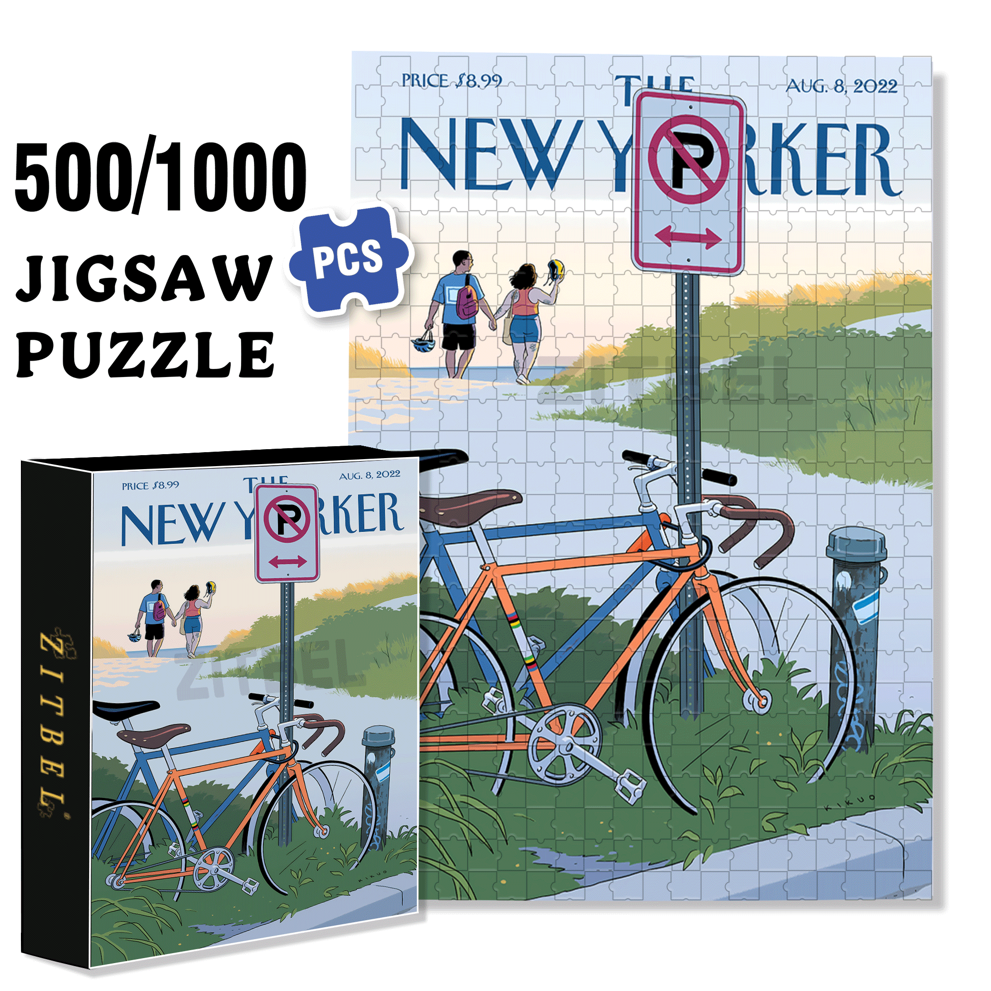 Double Parked 500pcs/1000pcs Jigsaw Puzzle, Scratch-Resistant, Interactive Family Game & Brain-Boosting DIY Decor, Perfect for Halloween, Christmas & New Year Gifts, Family Puzzle Game