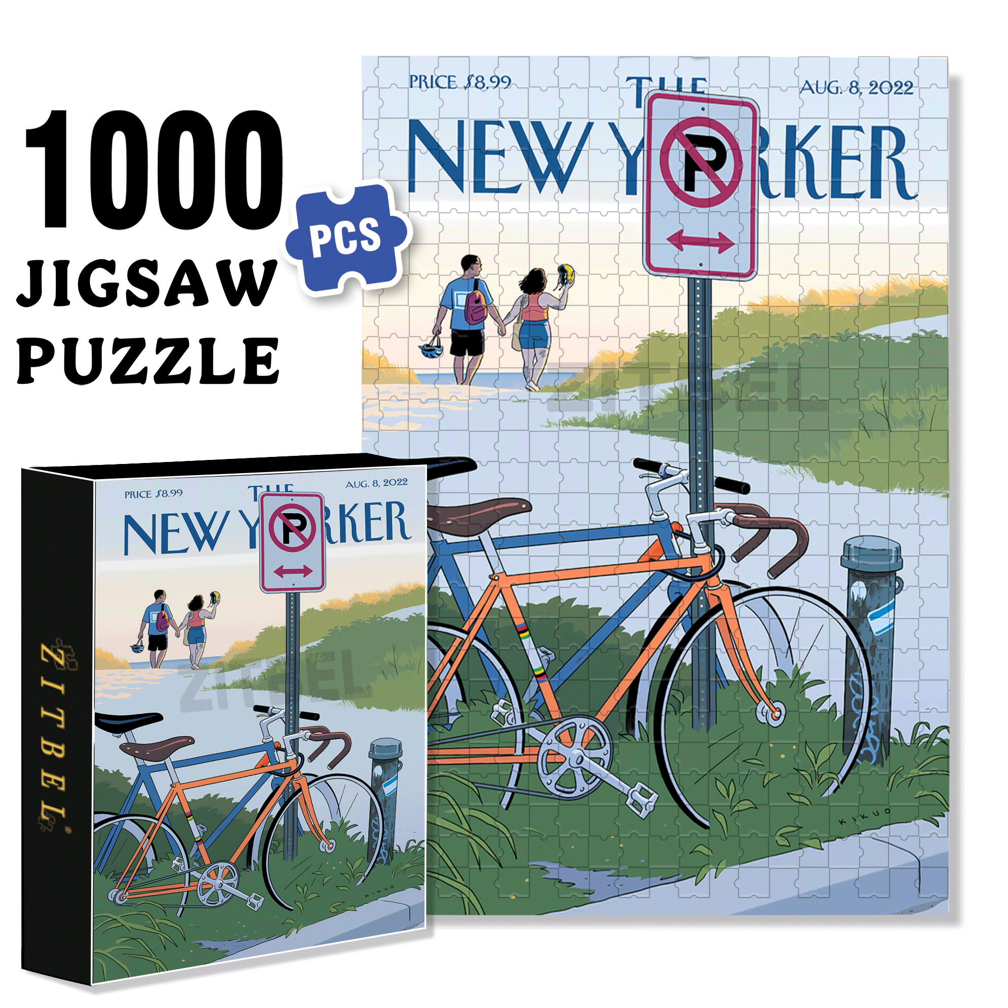 Double Parked 500pcs/1000pcs Jigsaw Puzzle, Scratch-Resistant, Interactive Family Game & Brain-Boosting DIY Decor, Perfect for Halloween, Christmas & New Year Gifts, Family Puzzle Game