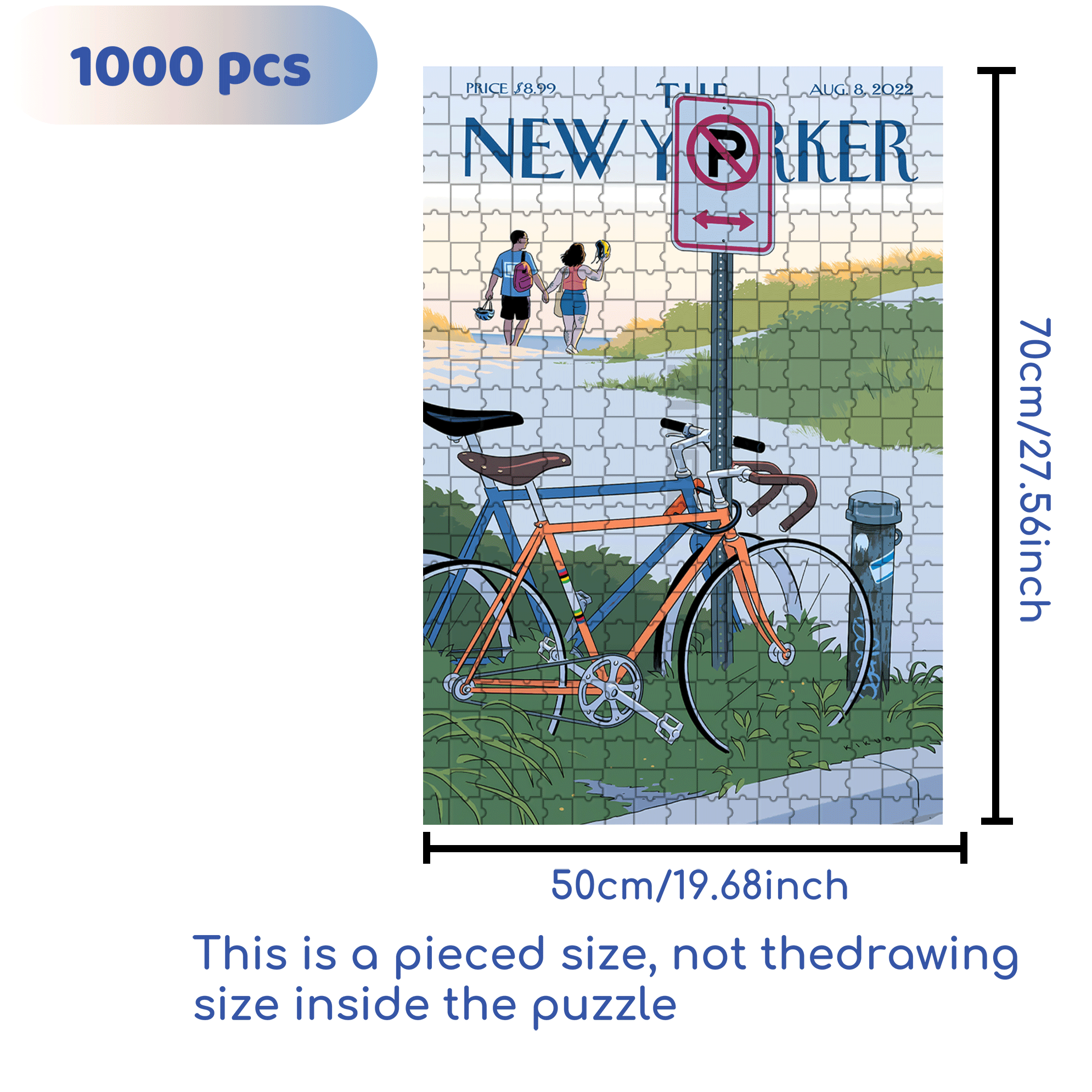 Double Parked 500pcs/1000pcs Jigsaw Puzzle, Scratch-Resistant, Interactive Family Game & Brain-Boosting DIY Decor, Perfect for Halloween, Christmas & New Year Gifts, Family Puzzle Game