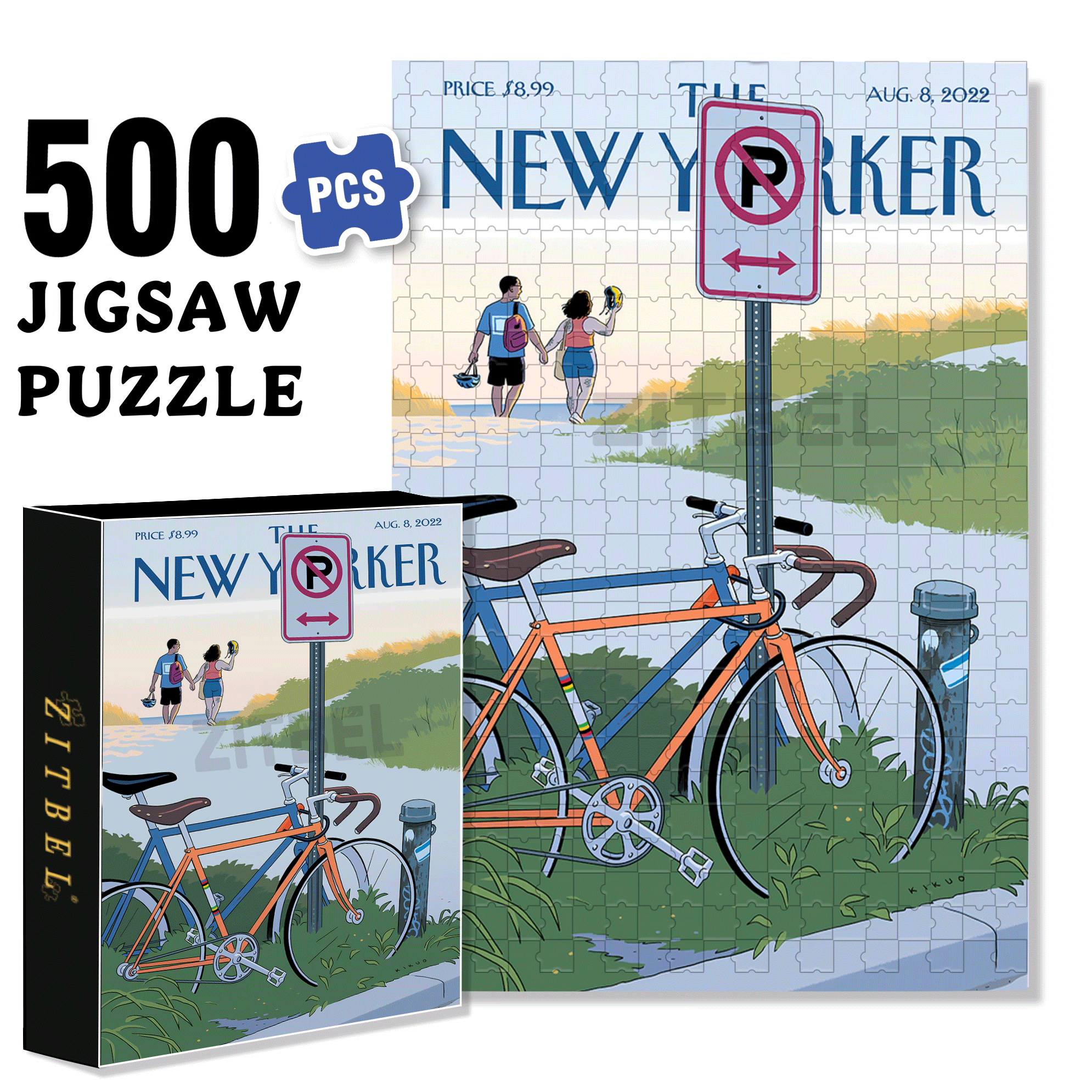 Double Parked 500pcs/1000pcs Jigsaw Puzzle, Scratch-Resistant, Interactive Family Game & Brain-Boosting DIY Decor, Perfect for Halloween, Christmas & New Year Gifts, Family Puzzle Game