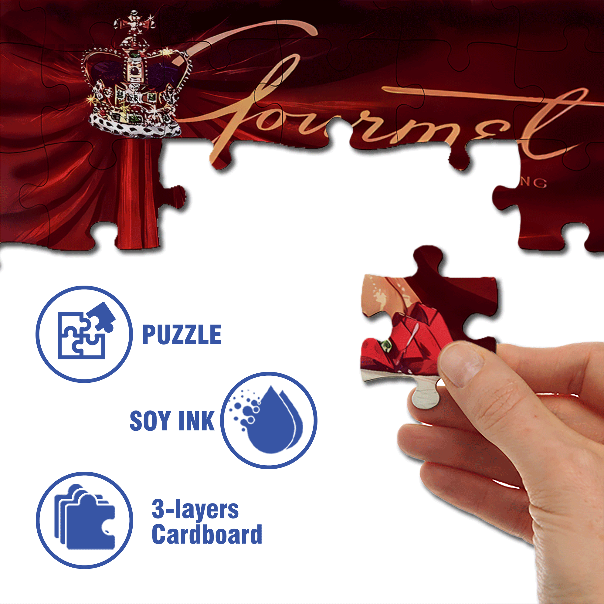 Gourmet 500pcs/1000pcs Jigsaw Puzzle, Scratch-Resistant, Interactive Family Game & Brain-Boosting DIY Decor, Perfect for Halloween, Christmas & New Year Gifts, Family Puzzle Game
