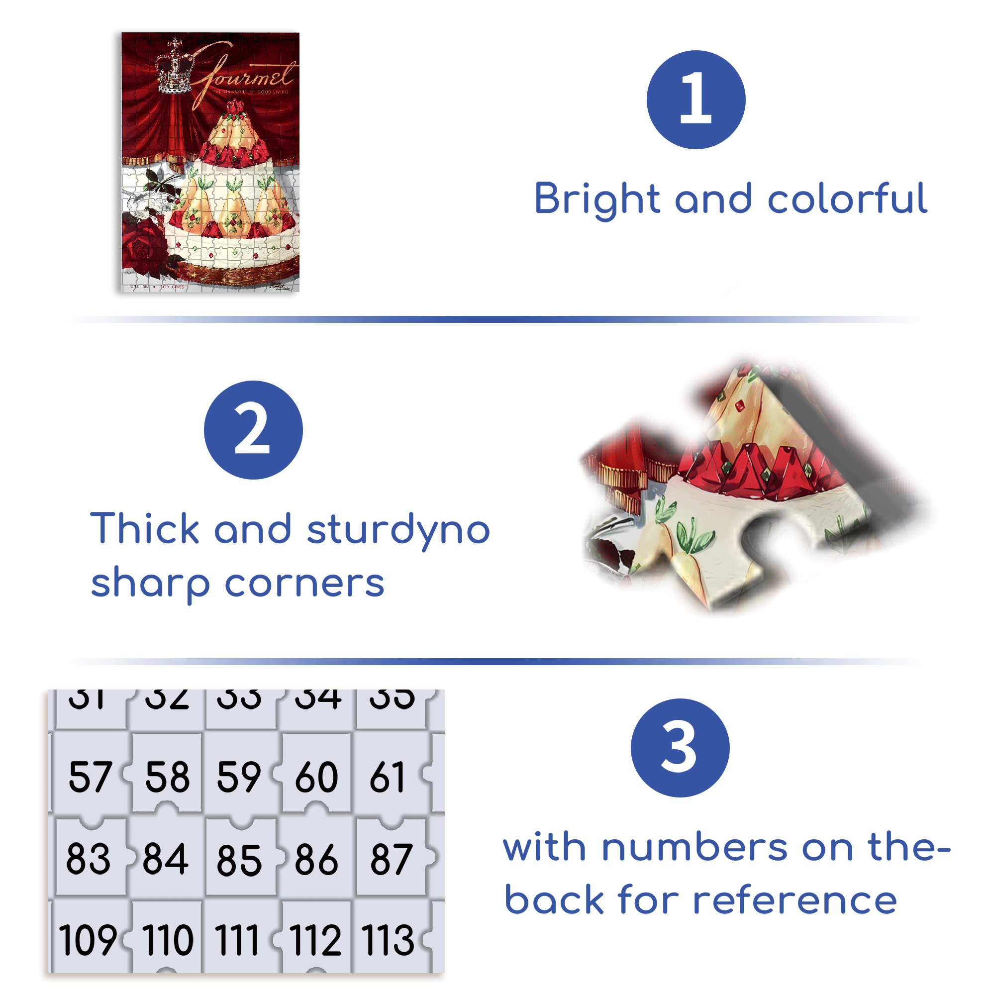 Gourmet 500pcs/1000pcs Jigsaw Puzzle, Scratch-Resistant, Interactive Family Game & Brain-Boosting DIY Decor, Perfect for Halloween, Christmas & New Year Gifts, Family Puzzle Game