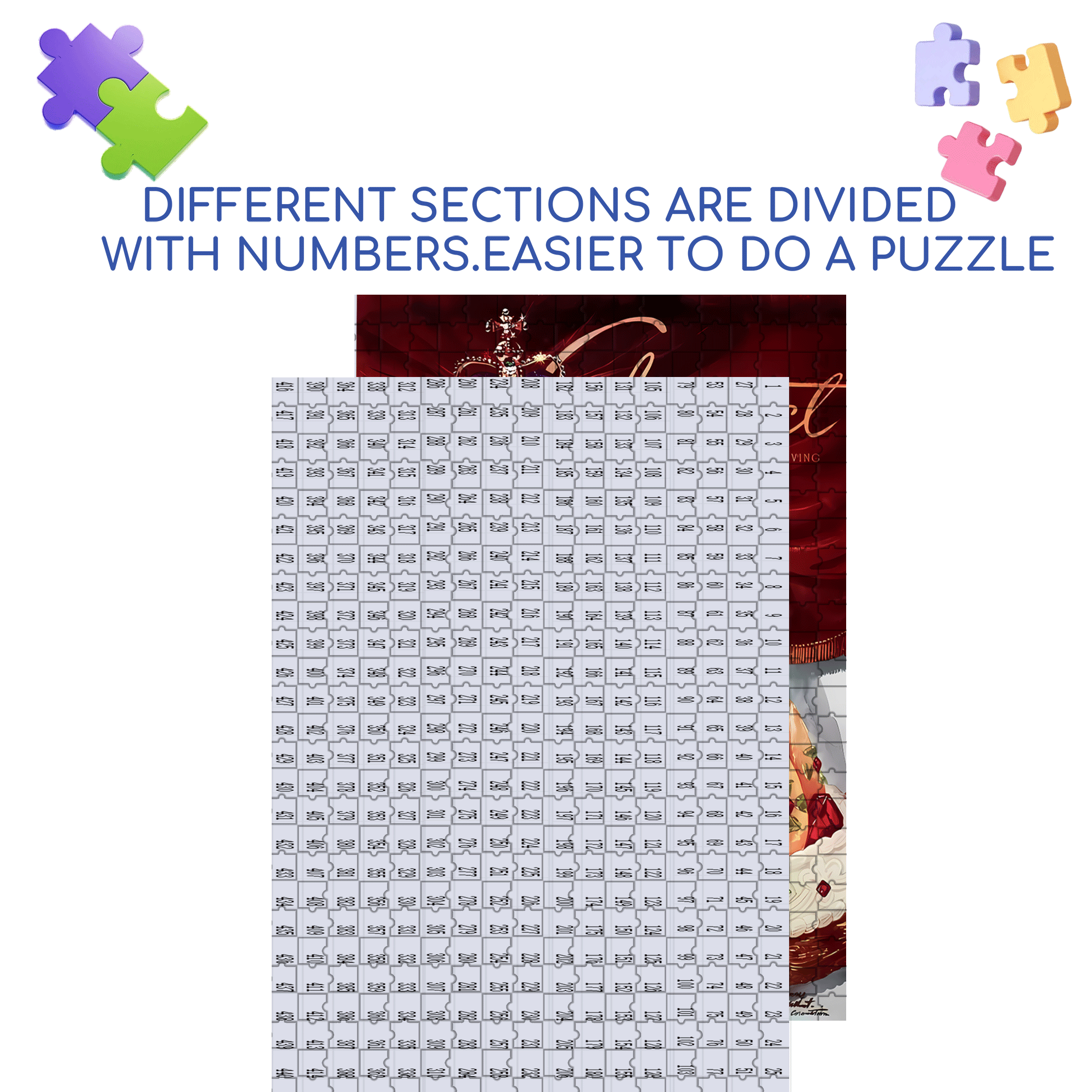 Gourmet 500pcs/1000pcs Jigsaw Puzzle, Scratch-Resistant, Interactive Family Game & Brain-Boosting DIY Decor, Perfect for Halloween, Christmas & New Year Gifts, Family Puzzle Game