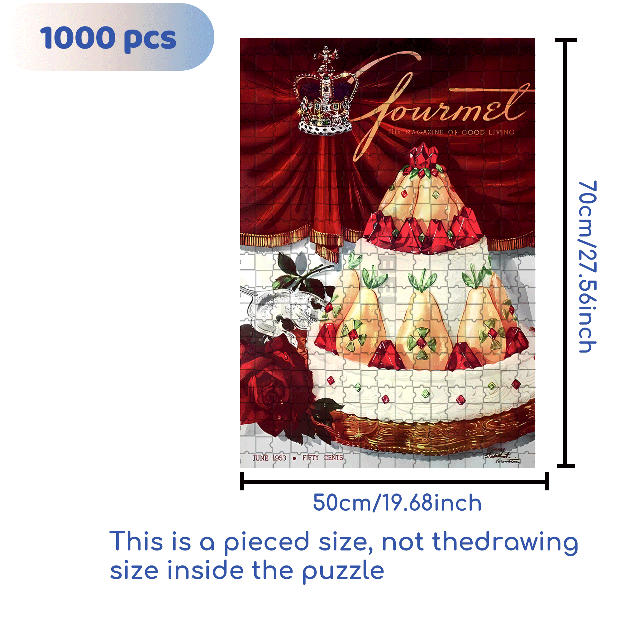 Gourmet 500pcs/1000pcs Jigsaw Puzzle, Scratch-Resistant, Interactive Family Game & Brain-Boosting DIY Decor, Perfect for Halloween, Christmas & New Year Gifts, Family Puzzle Game
