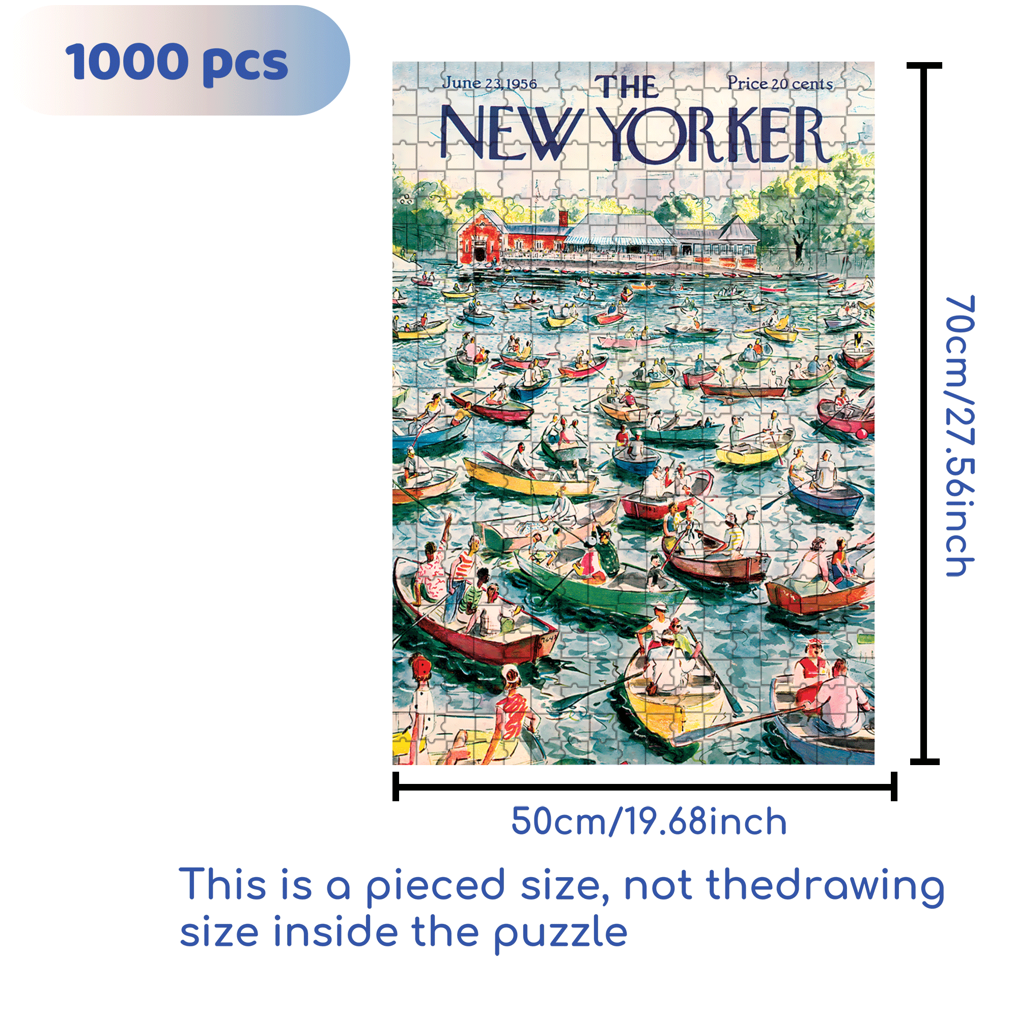 Gridlock Lake 500pcs/1000pcs Jigsaw Puzzle, Scratch-Resistant, Interactive Family Game & Brain-Boosting DIY Decor, Perfect for Halloween, Christmas & New Year Gifts, Family Puzzle Game