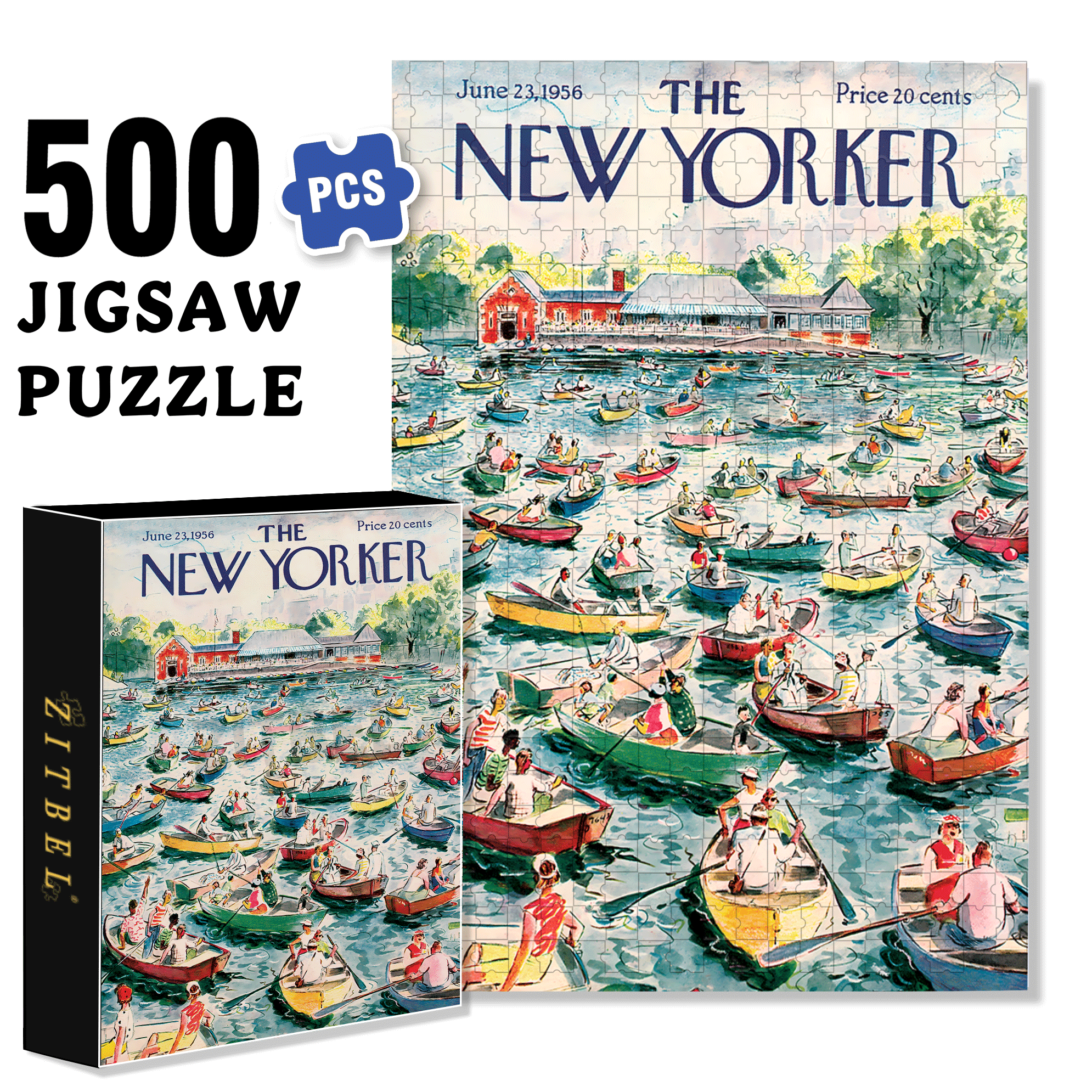 Gridlock Lake 500pcs/1000pcs Jigsaw Puzzle, Scratch-Resistant, Interactive Family Game & Brain-Boosting DIY Decor, Perfect for Halloween, Christmas & New Year Gifts, Family Puzzle Game