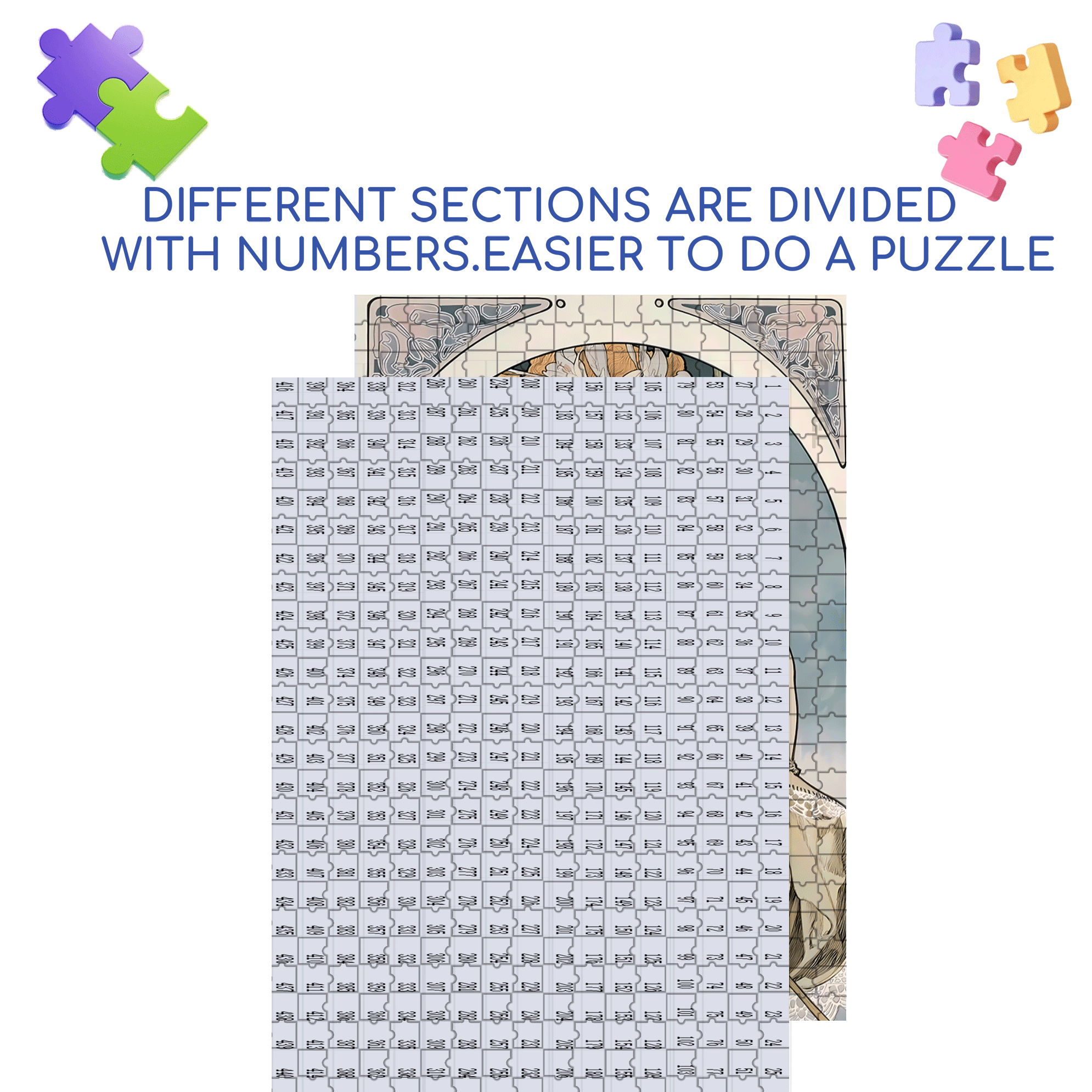 Lily Fairy 500pcs/1000pcs Jigsaw Puzzle, Scratch-Resistant, Interactive Family Game & Brain-Boosting DIY Decor, Perfect for Halloween, Christmas & New Year Gifts, Family Puzzle Game