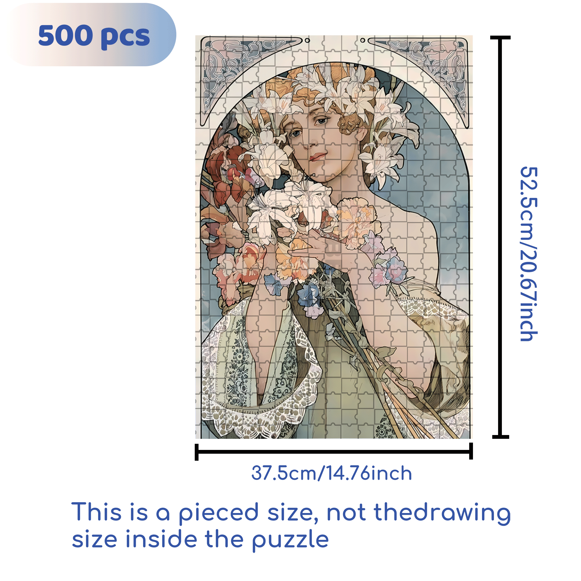 Lily Fairy 500pcs/1000pcs Jigsaw Puzzle, Scratch-Resistant, Interactive Family Game & Brain-Boosting DIY Decor, Perfect for Halloween, Christmas & New Year Gifts, Family Puzzle Game