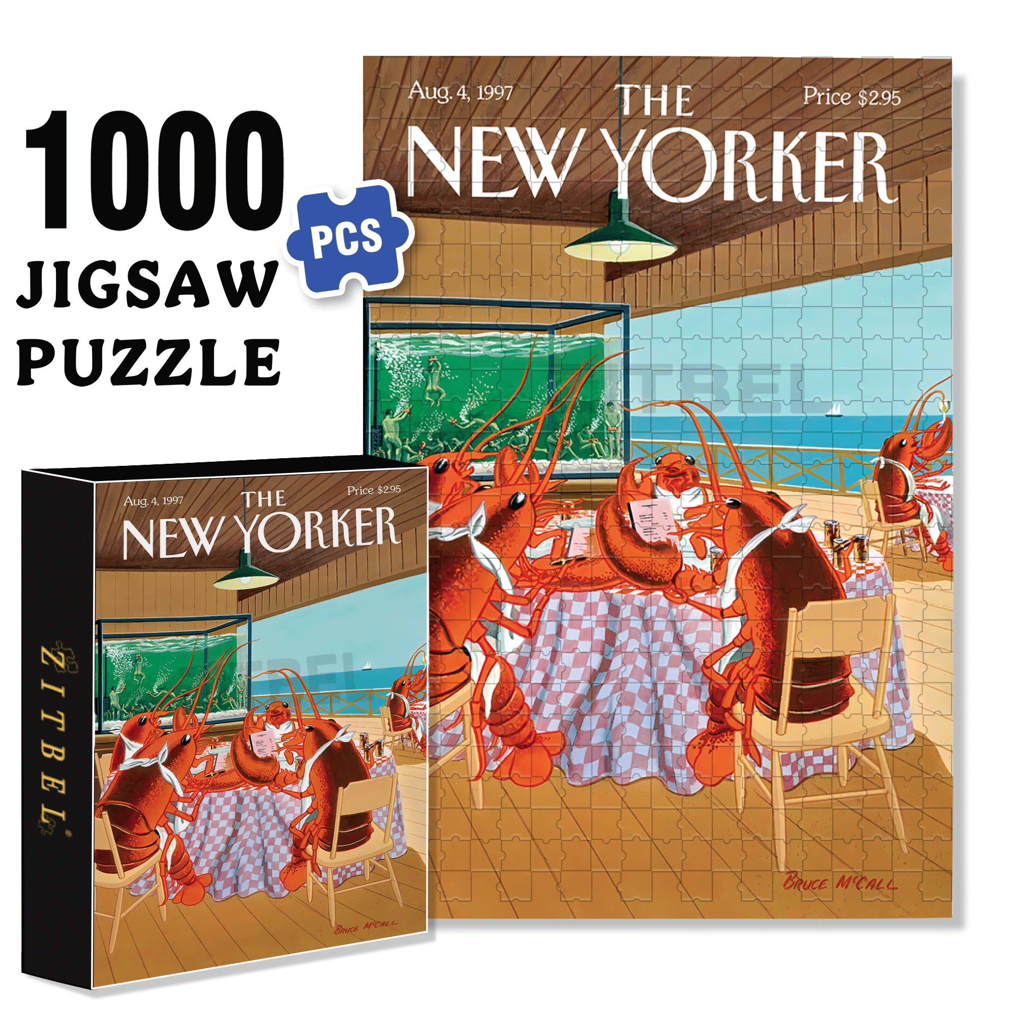 Lobsterman's Special 500pcs/1000pcs Jigsaw Puzzle, Scratch-Resistant, Interactive Family Game & Brain-Boosting DIY Decor, Perfect for Halloween, Christmas & New Year Gifts, Family Puzzle Game