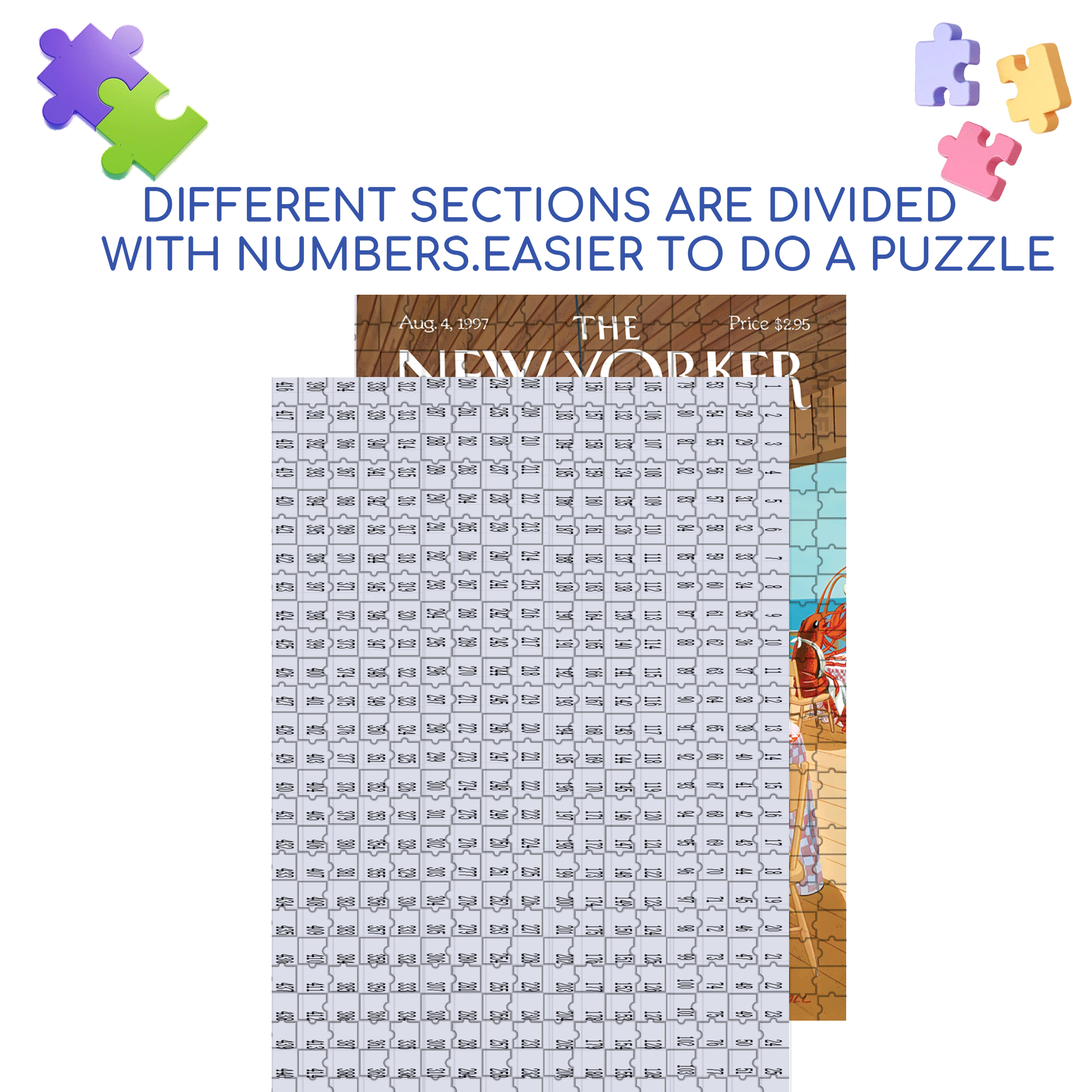Lobsterman's Special 500pcs/1000pcs Jigsaw Puzzle, Scratch-Resistant, Interactive Family Game & Brain-Boosting DIY Decor, Perfect for Halloween, Christmas & New Year Gifts, Family Puzzle Game