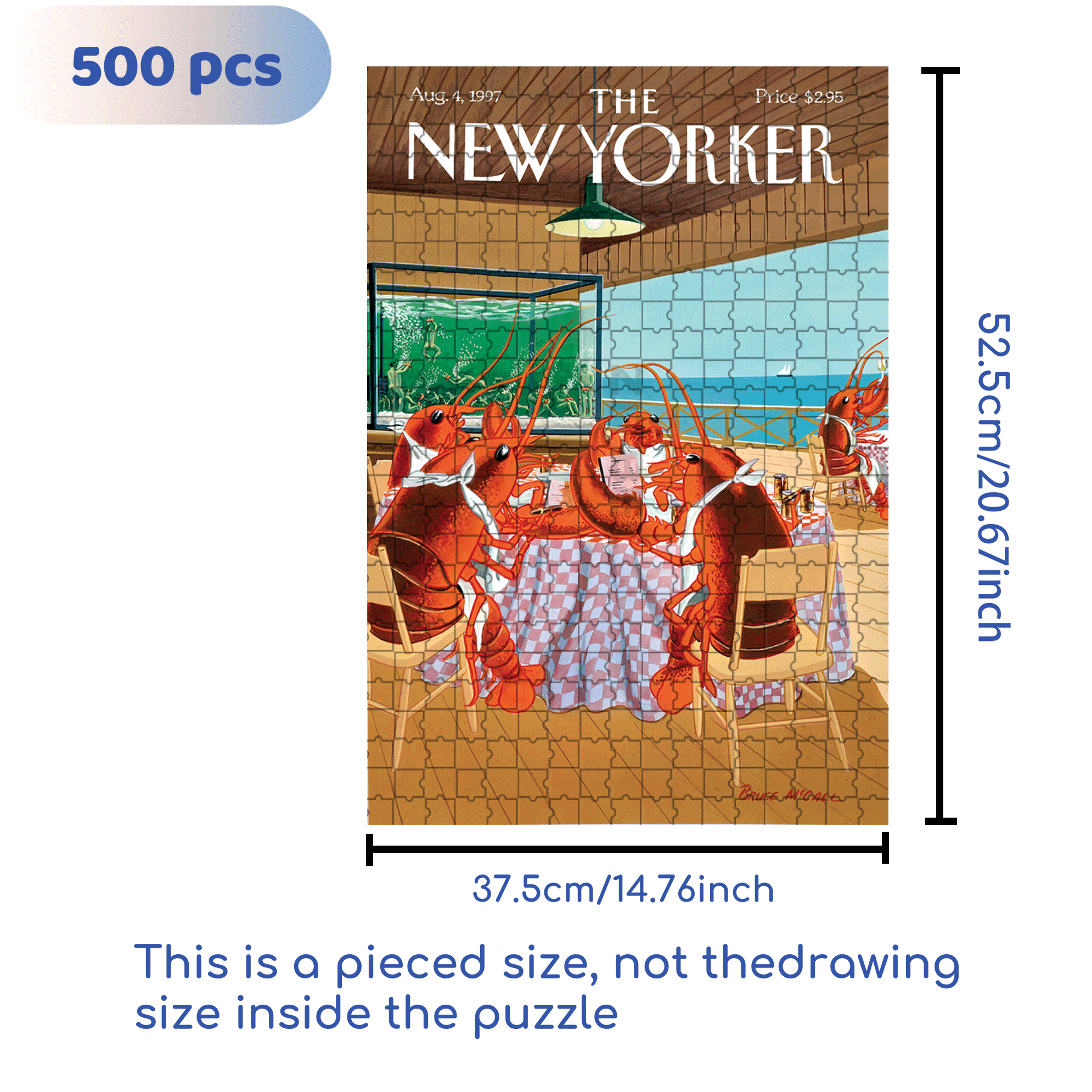 Lobsterman's Special 500pcs/1000pcs Jigsaw Puzzle, Scratch-Resistant, Interactive Family Game & Brain-Boosting DIY Decor, Perfect for Halloween, Christmas & New Year Gifts, Family Puzzle Game