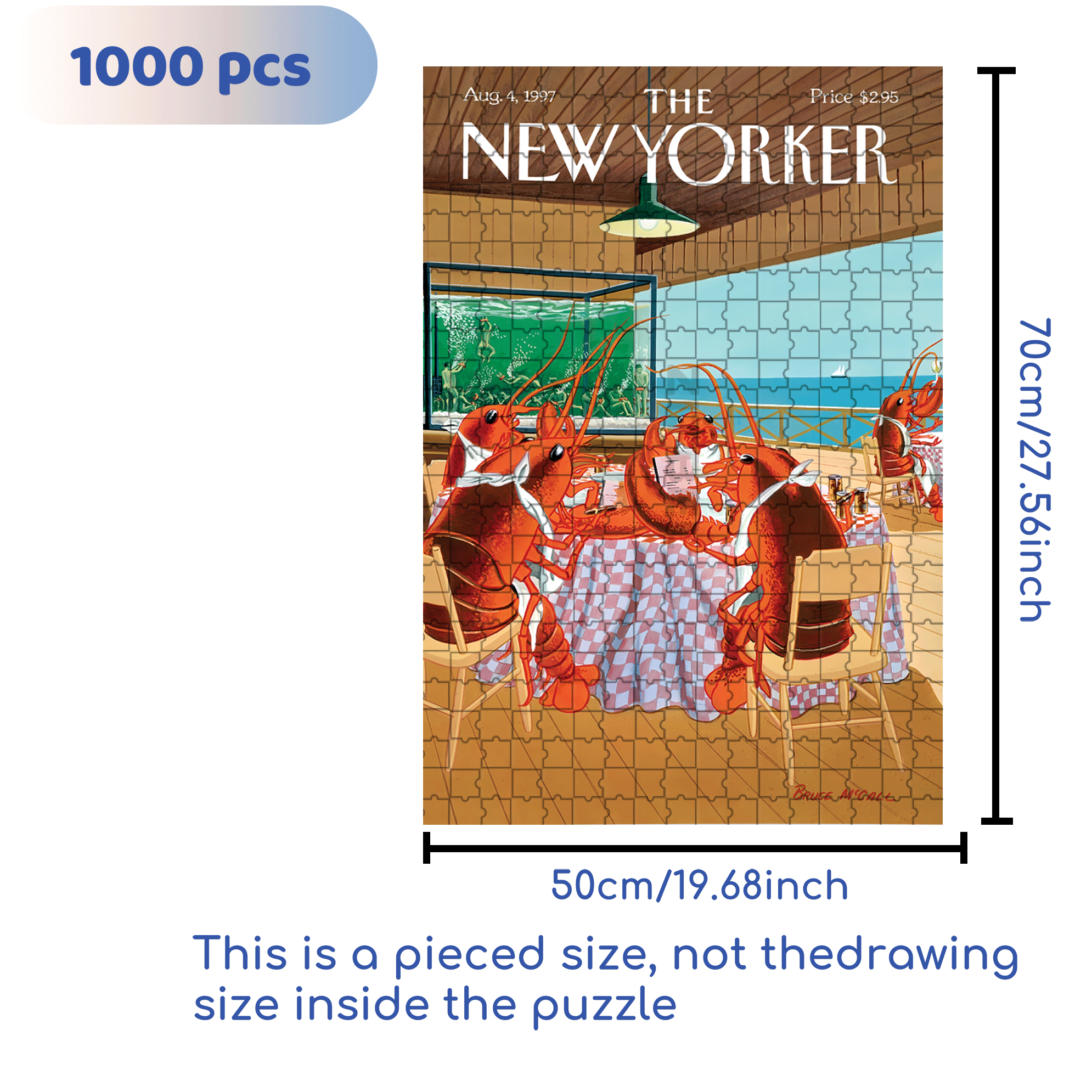 Lobsterman's Special 500pcs/1000pcs Jigsaw Puzzle, Scratch-Resistant, Interactive Family Game & Brain-Boosting DIY Decor, Perfect for Halloween, Christmas & New Year Gifts, Family Puzzle Game