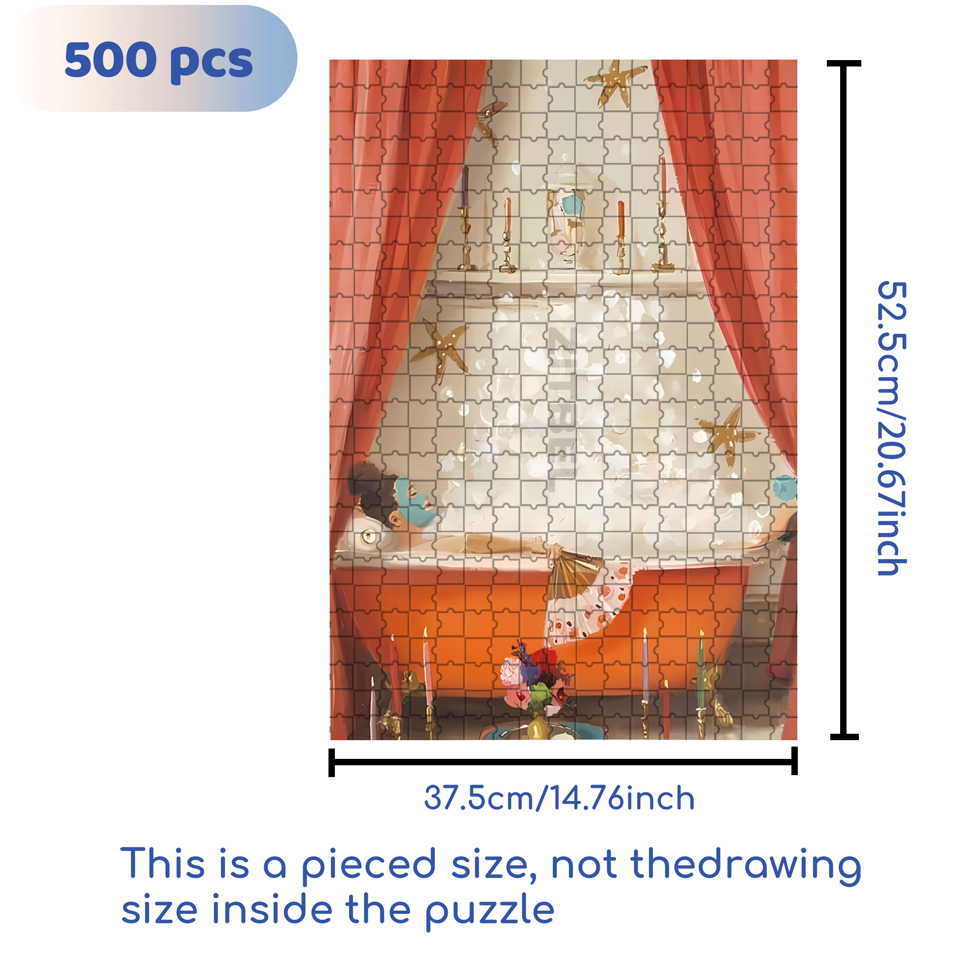Me Time 500pcs/1000pcs Jigsaw Puzzle, Scratch-Resistant, Interactive Family Game & Brain-Boosting DIY Decor, Perfect for Halloween, Christmas & New Year Gifts, Family Puzzle Game