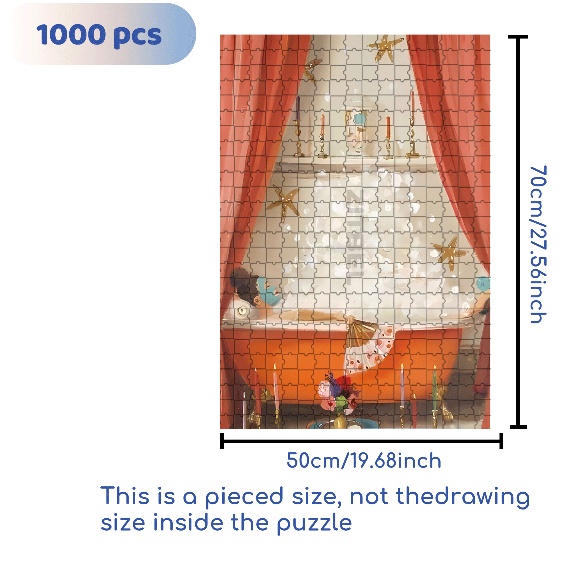 Me Time 500pcs/1000pcs Jigsaw Puzzle, Scratch-Resistant, Interactive Family Game & Brain-Boosting DIY Decor, Perfect for Halloween, Christmas & New Year Gifts, Family Puzzle Game