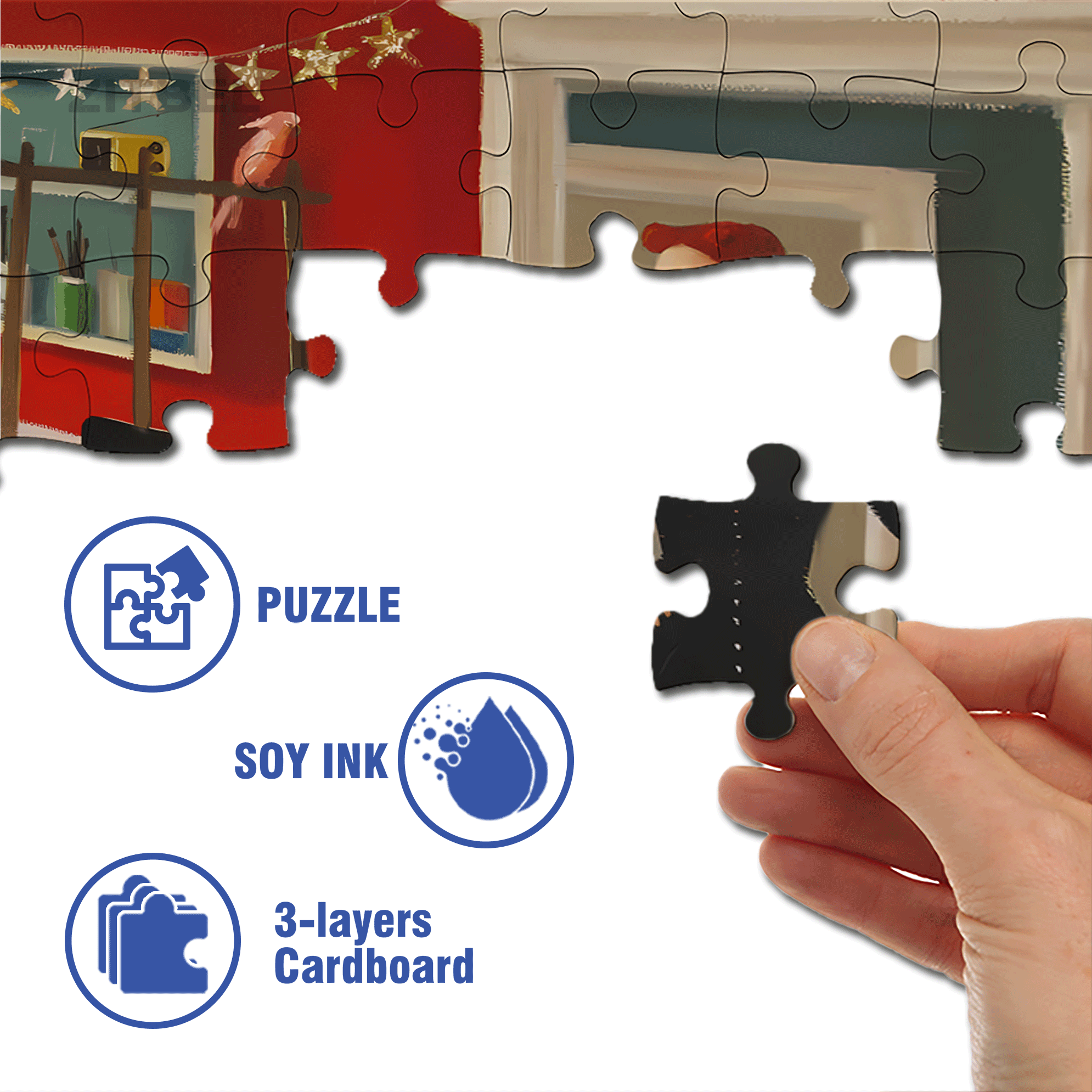 Pug 500pcs/1000pcs Jigsaw Puzzle, Scratch-Resistant, Interactive Family Game & Brain-Boosting DIY Decor, Perfect for Halloween, Christmas & New Year Gifts, Family Puzzle Game