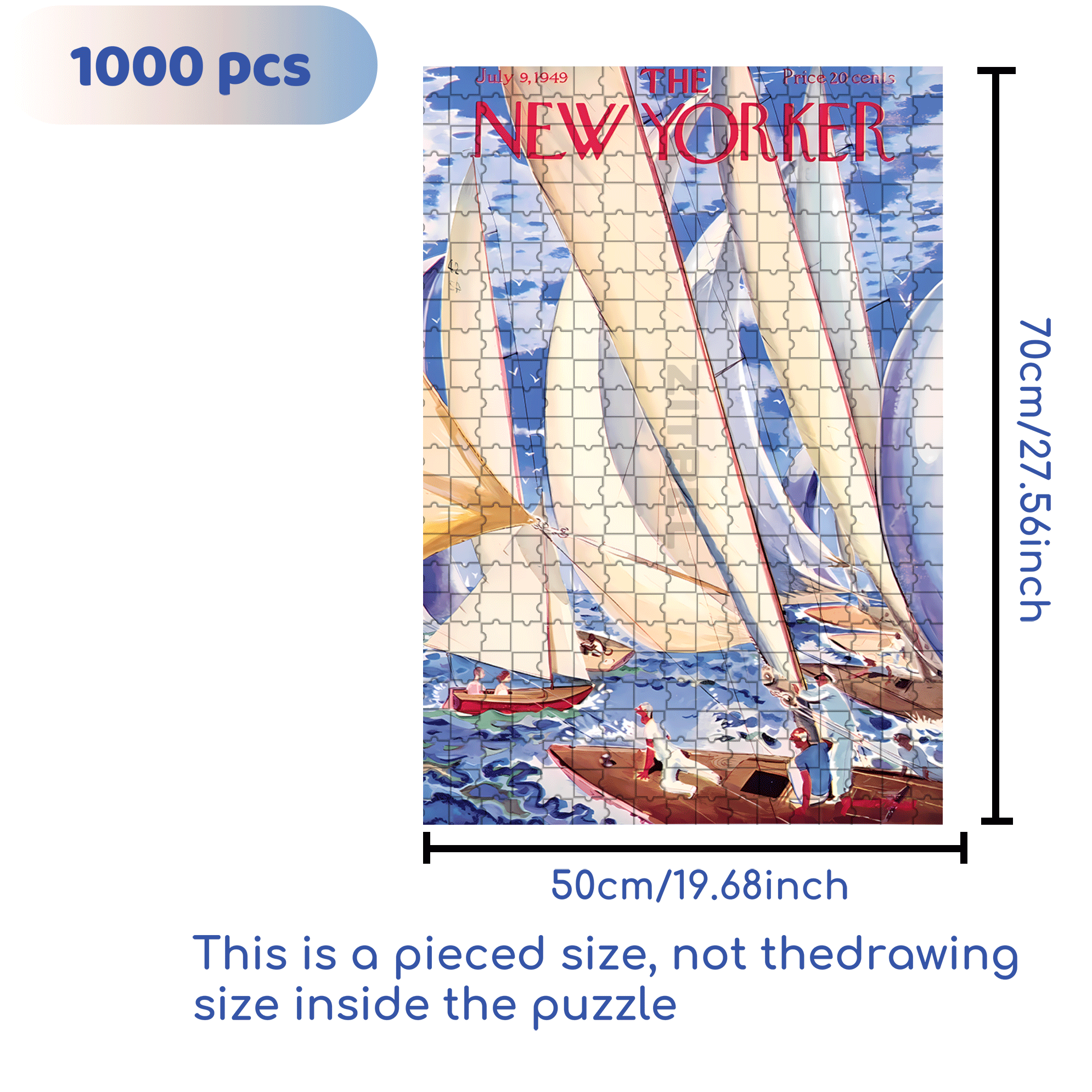 Regatta 500pcs/1000pcs Jigsaw Puzzle, Scratch-Resistant, Interactive Family Game & Brain-Boosting DIY Decor, Perfect for Halloween, Christmas & New Year Gifts, Family Puzzle Game