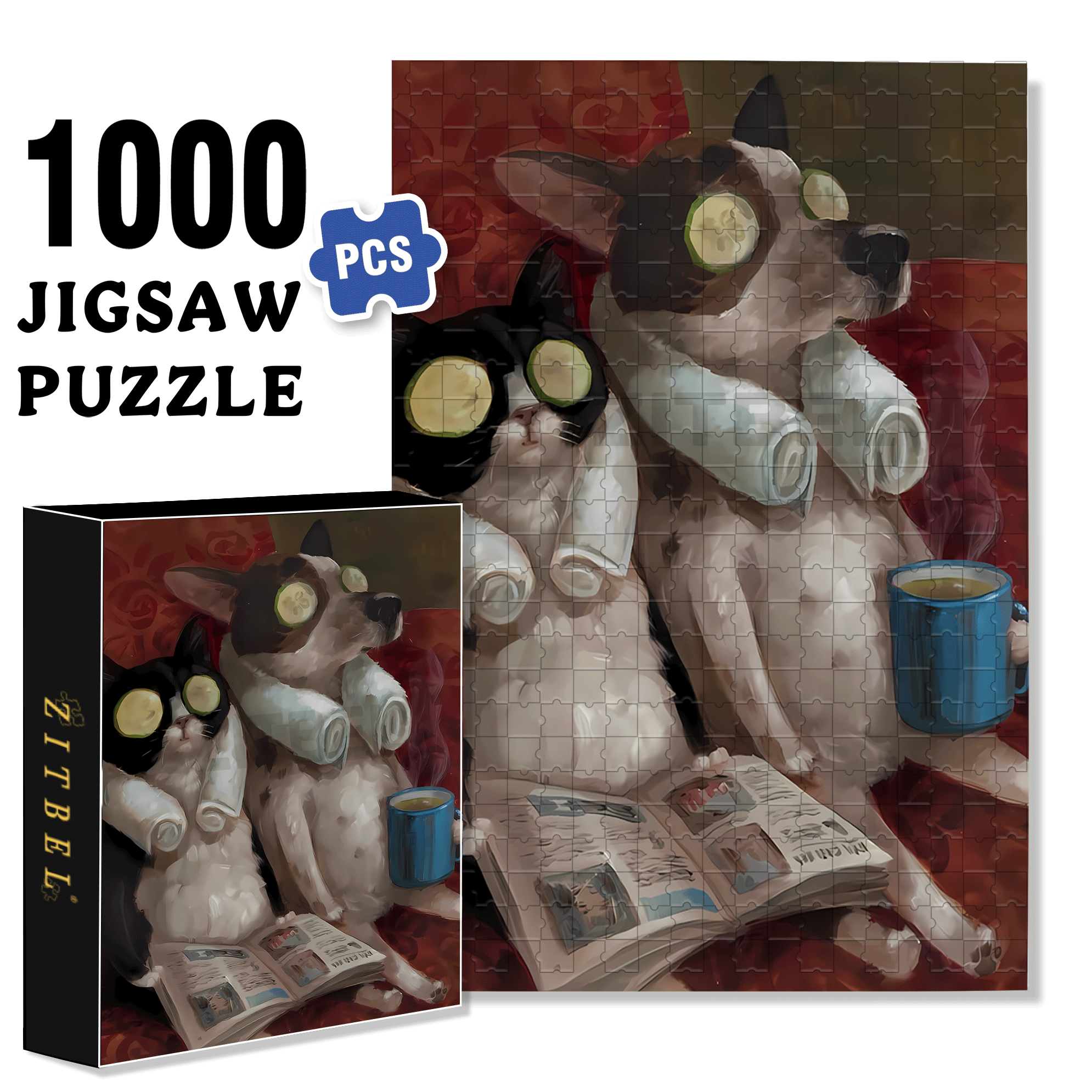 Relaxing 500pcs/1000pcs Jigsaw Puzzle, Scratch-Resistant, Interactive Family Game & Brain-Boosting DIY Decor, Perfect for Halloween, Christmas & New Year Gifts, Family Puzzle Game