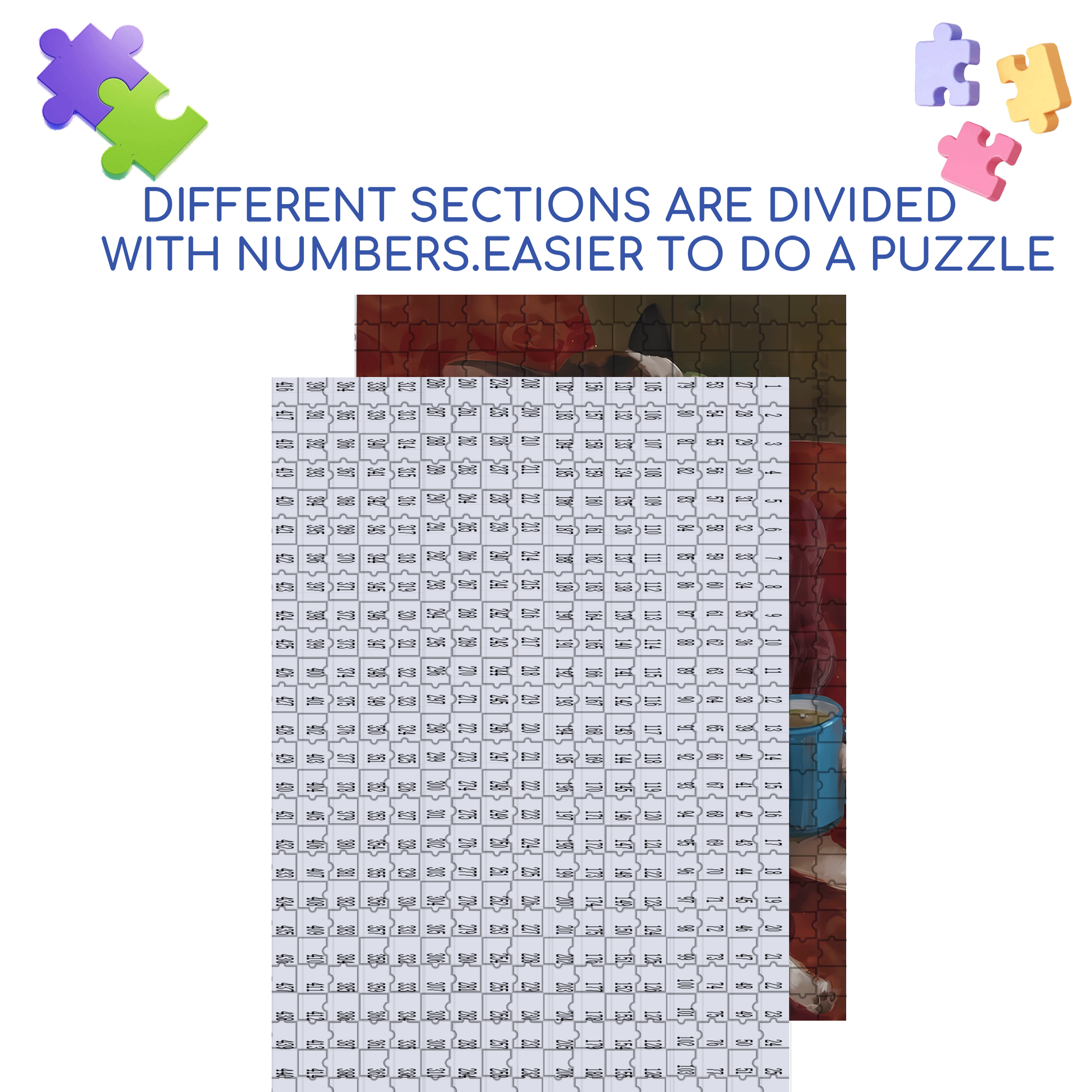 Relaxing 500pcs/1000pcs Jigsaw Puzzle, Scratch-Resistant, Interactive Family Game & Brain-Boosting DIY Decor, Perfect for Halloween, Christmas & New Year Gifts, Family Puzzle Game