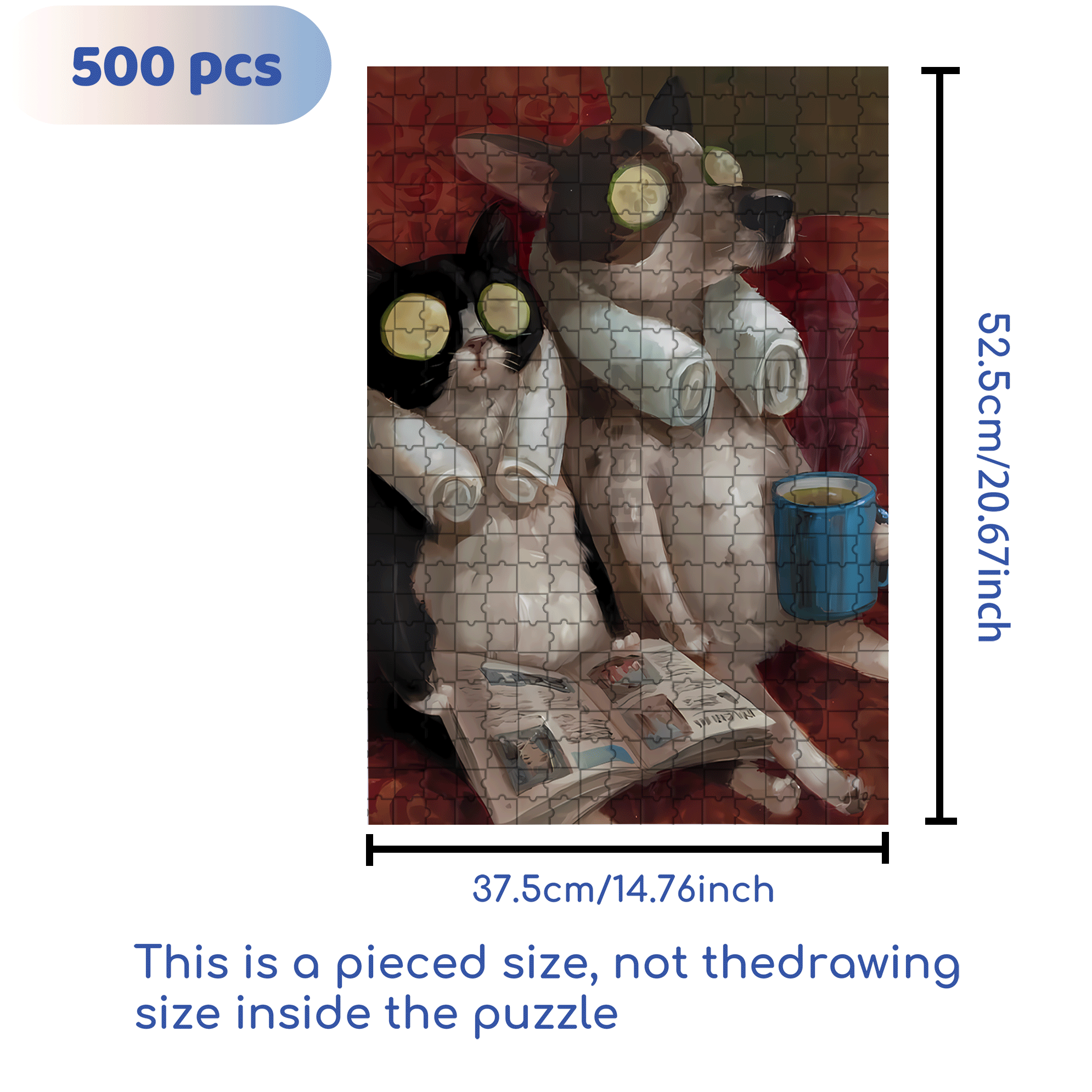 Relaxing 500pcs/1000pcs Jigsaw Puzzle, Scratch-Resistant, Interactive Family Game & Brain-Boosting DIY Decor, Perfect for Halloween, Christmas & New Year Gifts, Family Puzzle Game