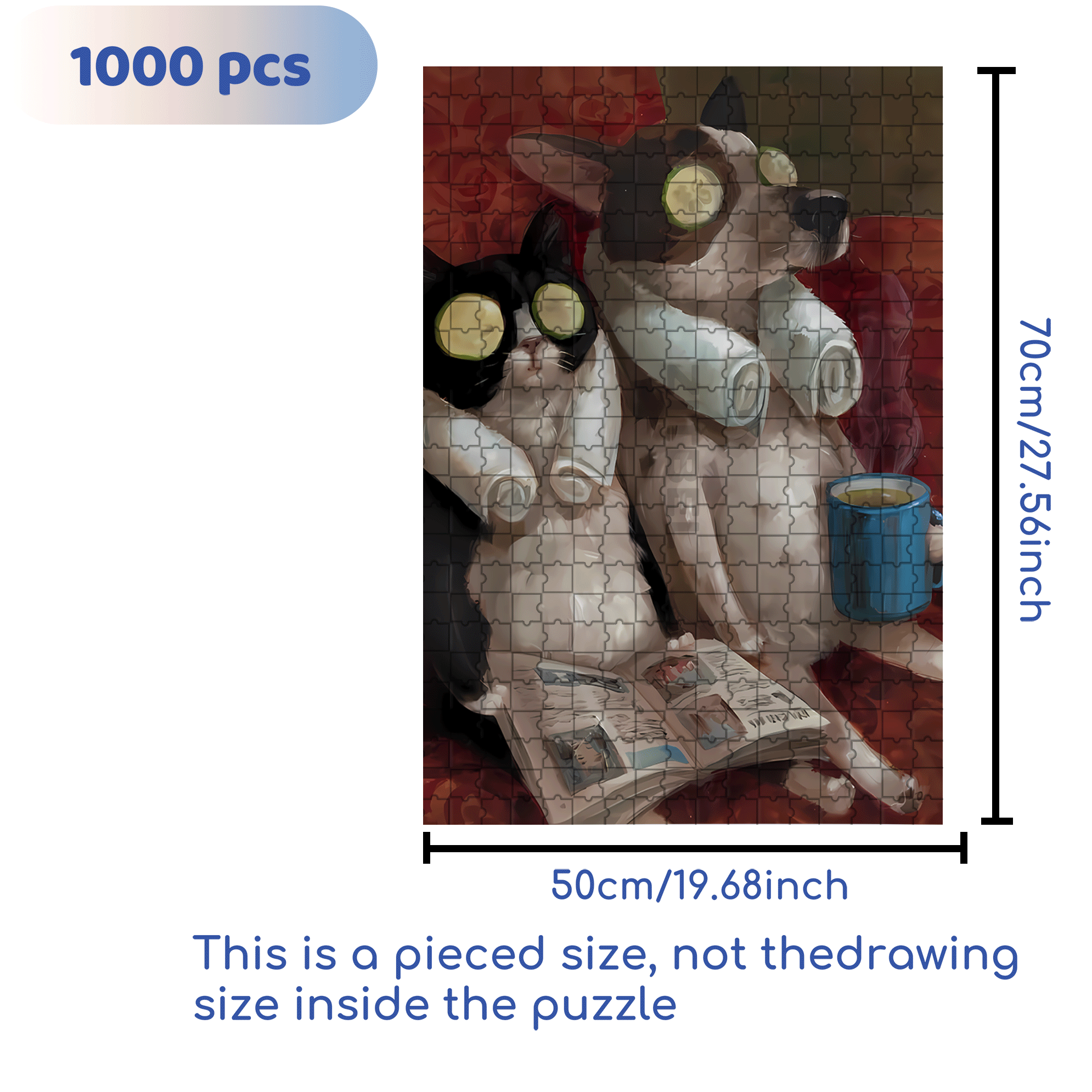 Relaxing 500pcs/1000pcs Jigsaw Puzzle, Scratch-Resistant, Interactive Family Game & Brain-Boosting DIY Decor, Perfect for Halloween, Christmas & New Year Gifts, Family Puzzle Game