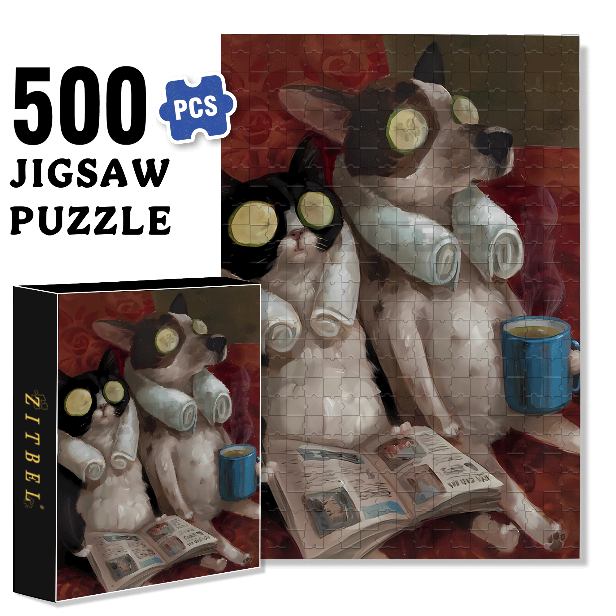 Relaxing 500pcs/1000pcs Jigsaw Puzzle, Scratch-Resistant, Interactive Family Game & Brain-Boosting DIY Decor, Perfect for Halloween, Christmas & New Year Gifts, Family Puzzle Game