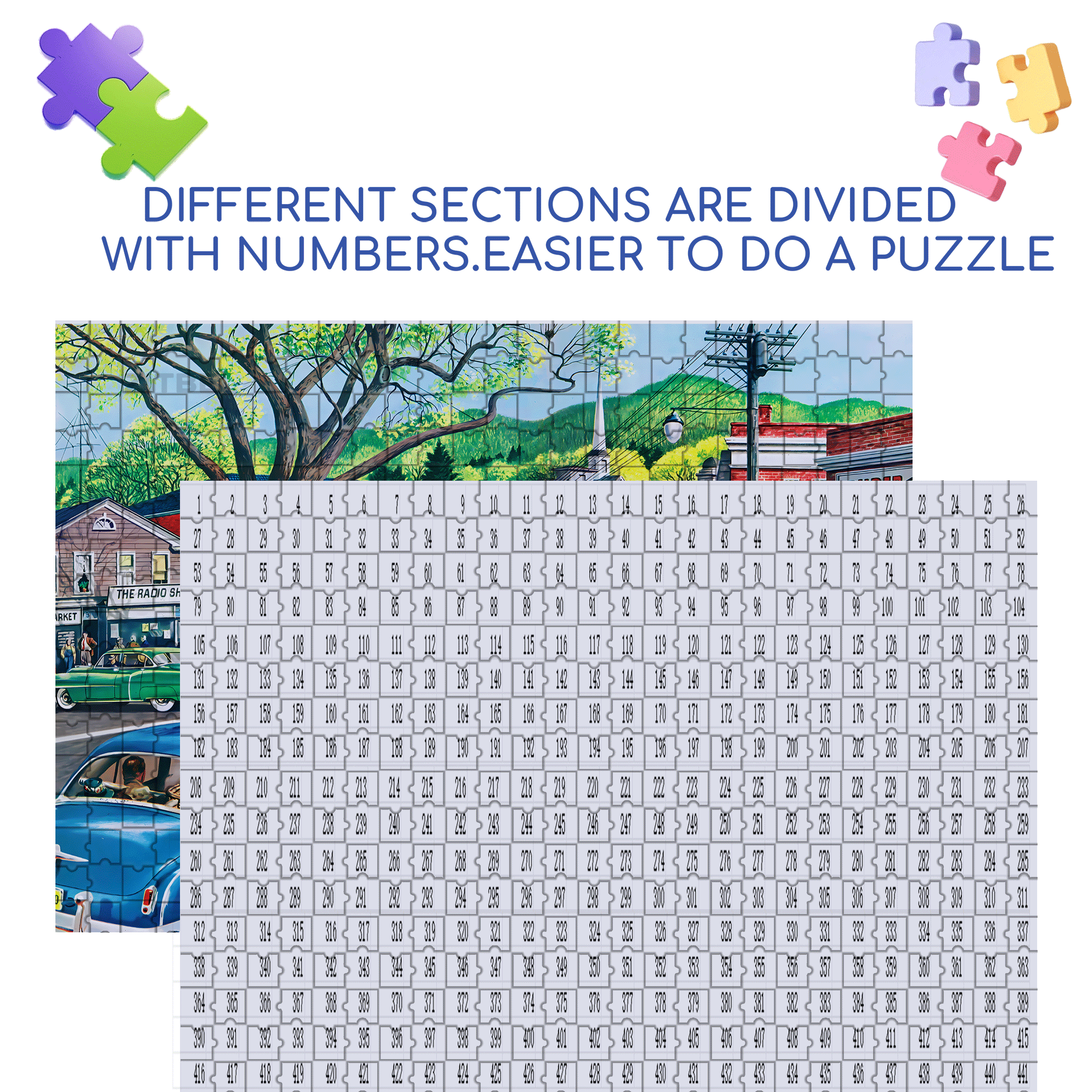 Saturday Afternoon 500pcs/1000pcs Jigsaw Puzzle, Scratch-Resistant, Interactive Family Game & Brain-Boosting DIY Decor, Perfect for Halloween, Christmas & New Year Gifts, Family Puzzle Game