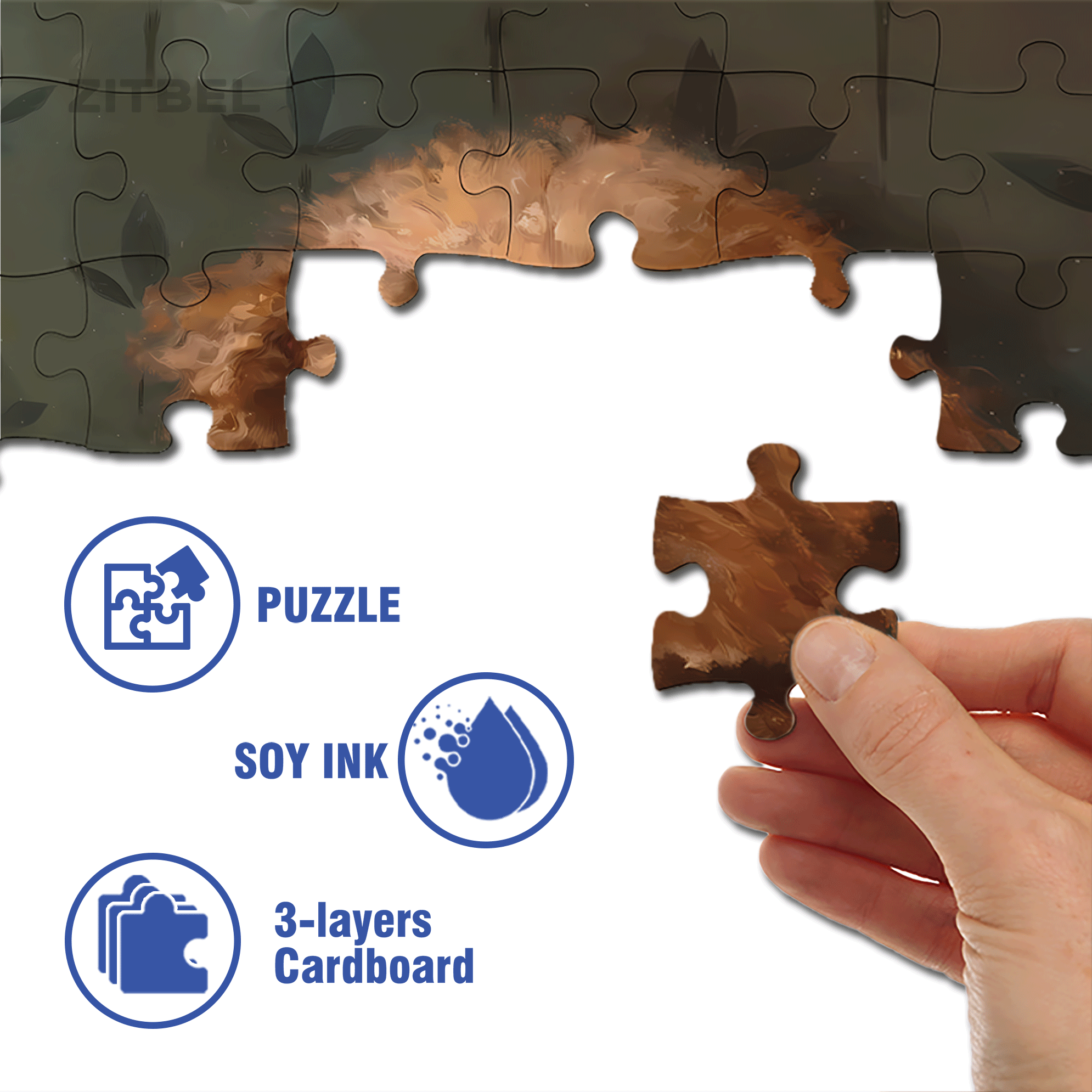 Smiling Teddy 500pcs/1000pcs Jigsaw Puzzle, Scratch-Resistant, Interactive Family Game & Brain-Boosting DIY Decor, Perfect for Halloween, Christmas & New Year Gifts, Family Puzzle Game
