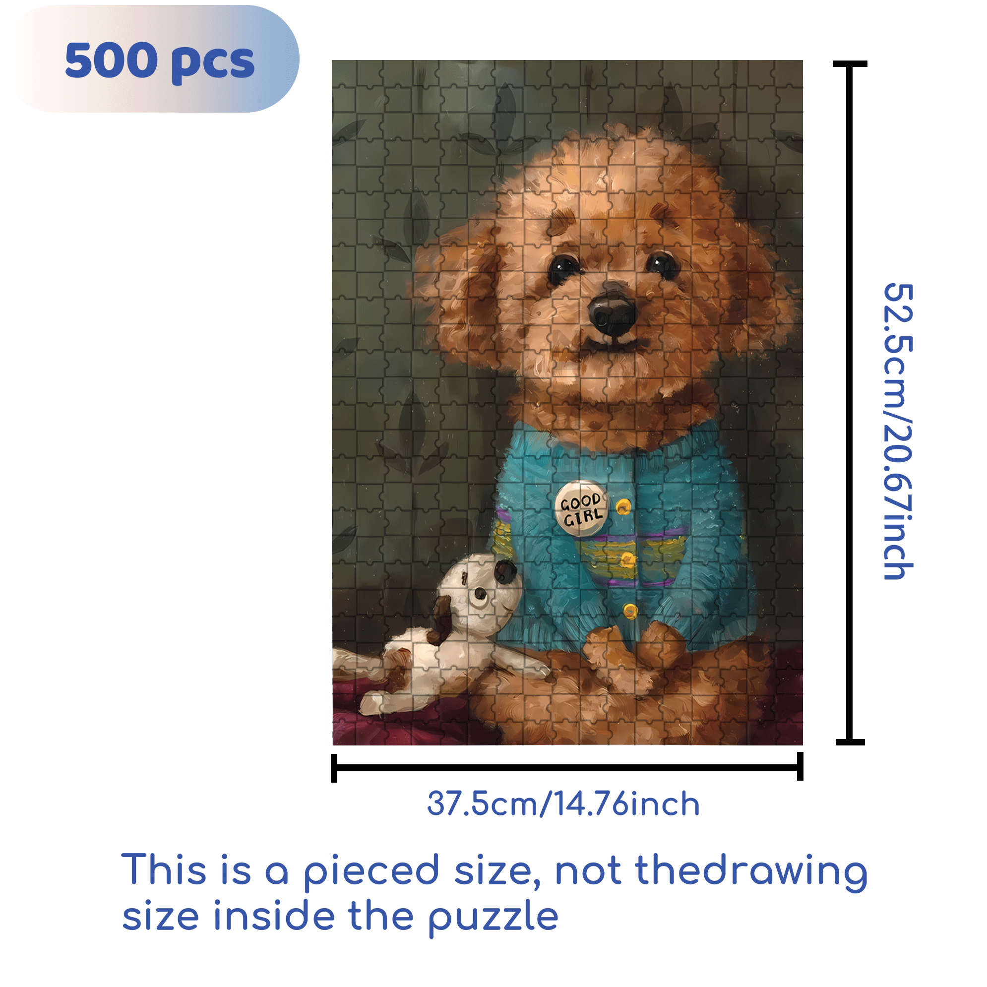 Smiling Teddy 500pcs/1000pcs Jigsaw Puzzle, Scratch-Resistant, Interactive Family Game & Brain-Boosting DIY Decor, Perfect for Halloween, Christmas & New Year Gifts, Family Puzzle Game