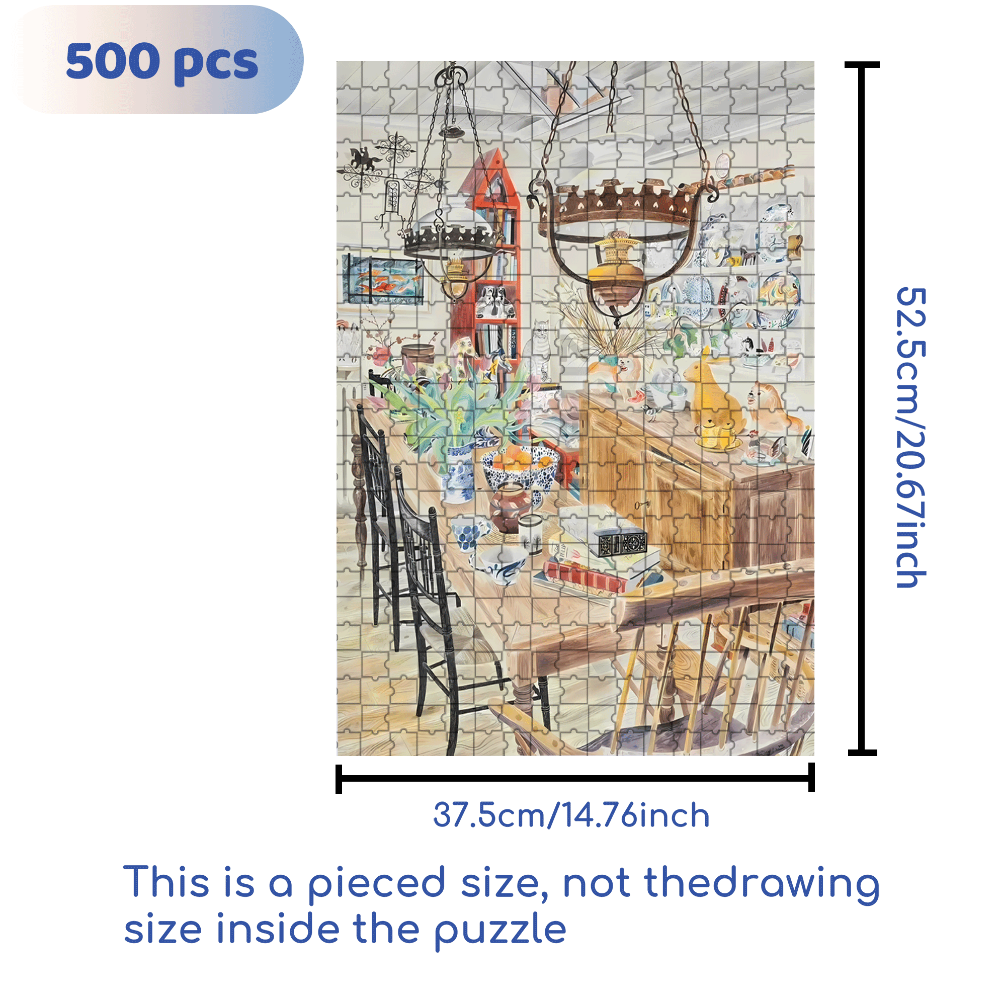 Still Life and Light 17 500pcs/1000pcs Jigsaw Puzzle, Scratch-Resistant, Interactive Family Game & Brain-Boosting DIY Decor, Perfect for Halloween, Christmas & New Year Gifts, Family Puzzle Game