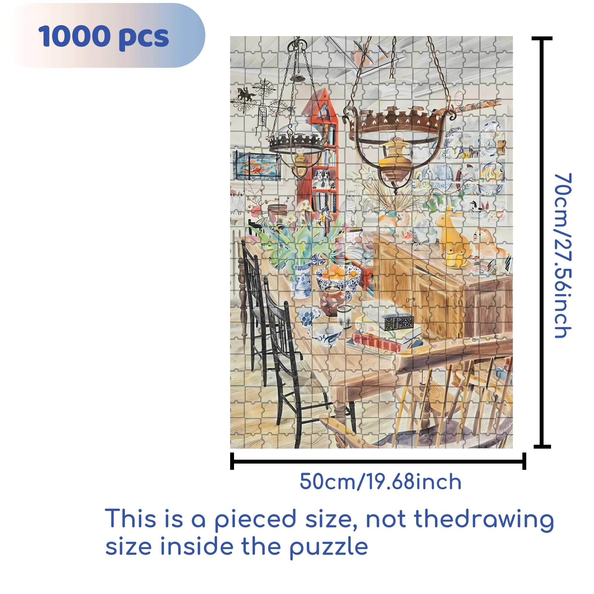 Still Life and Light 17 500pcs/1000pcs Jigsaw Puzzle, Scratch-Resistant, Interactive Family Game & Brain-Boosting DIY Decor, Perfect for Halloween, Christmas & New Year Gifts, Family Puzzle Game