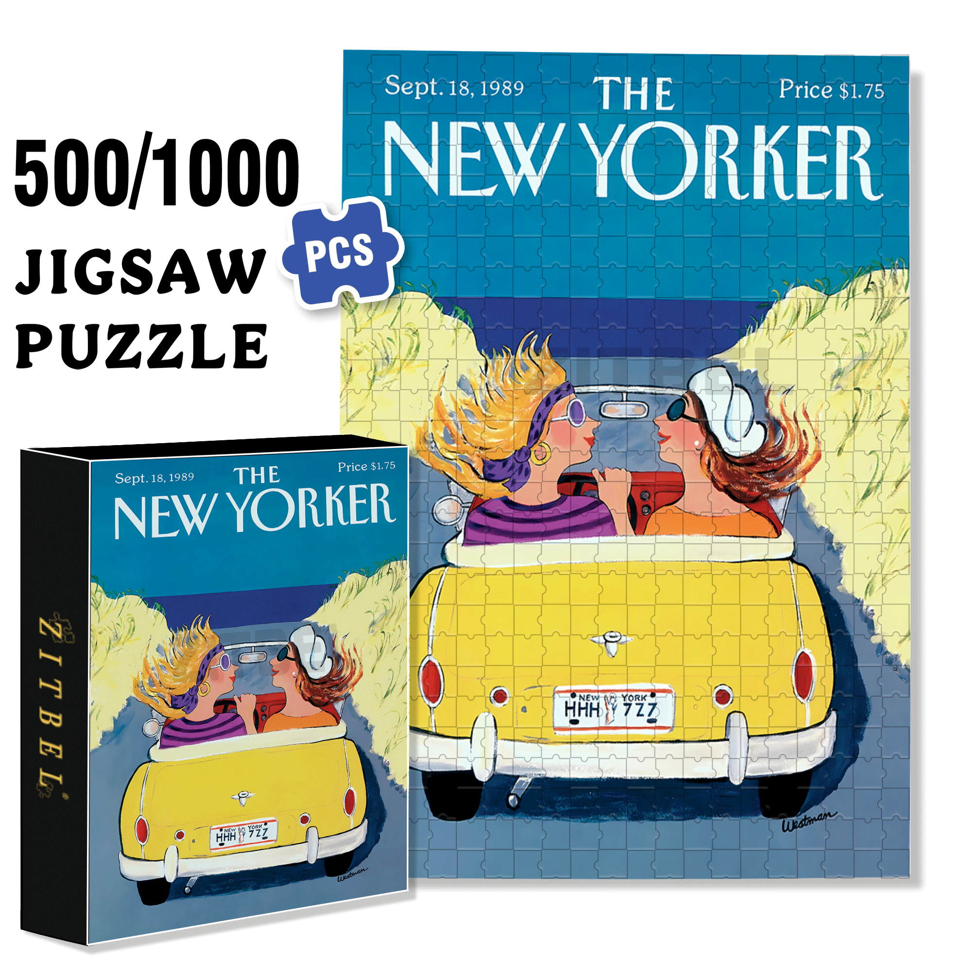 Summer Friday 500pcs/1000pcs Jigsaw Puzzle, Scratch-Resistant, Interactive Family Game & Brain-Boosting DIY Decor, Perfect for Halloween, Christmas & New Year Gifts, Family Puzzle Game