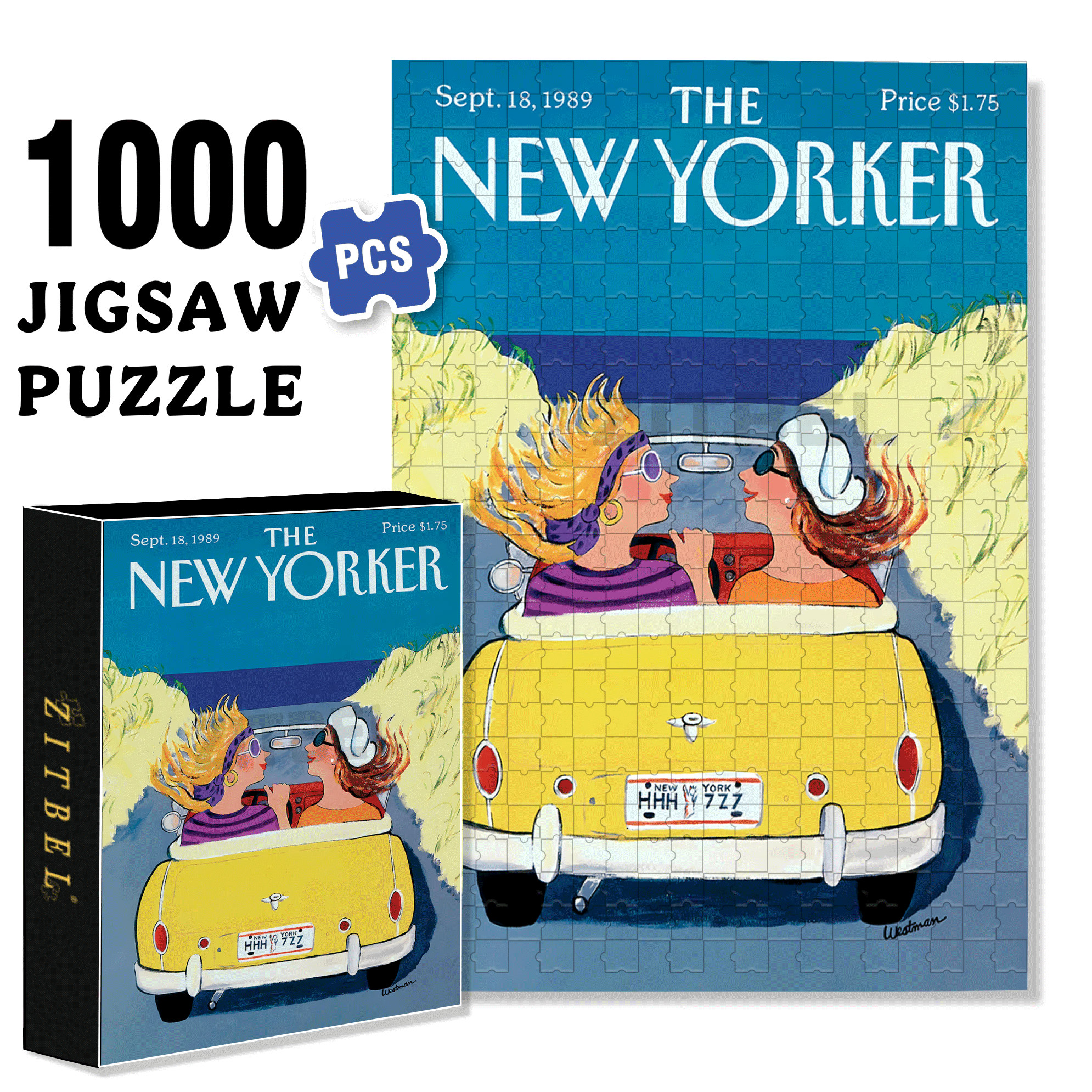 Summer Friday 500pcs/1000pcs Jigsaw Puzzle, Scratch-Resistant, Interactive Family Game & Brain-Boosting DIY Decor, Perfect for Halloween, Christmas & New Year Gifts, Family Puzzle Game