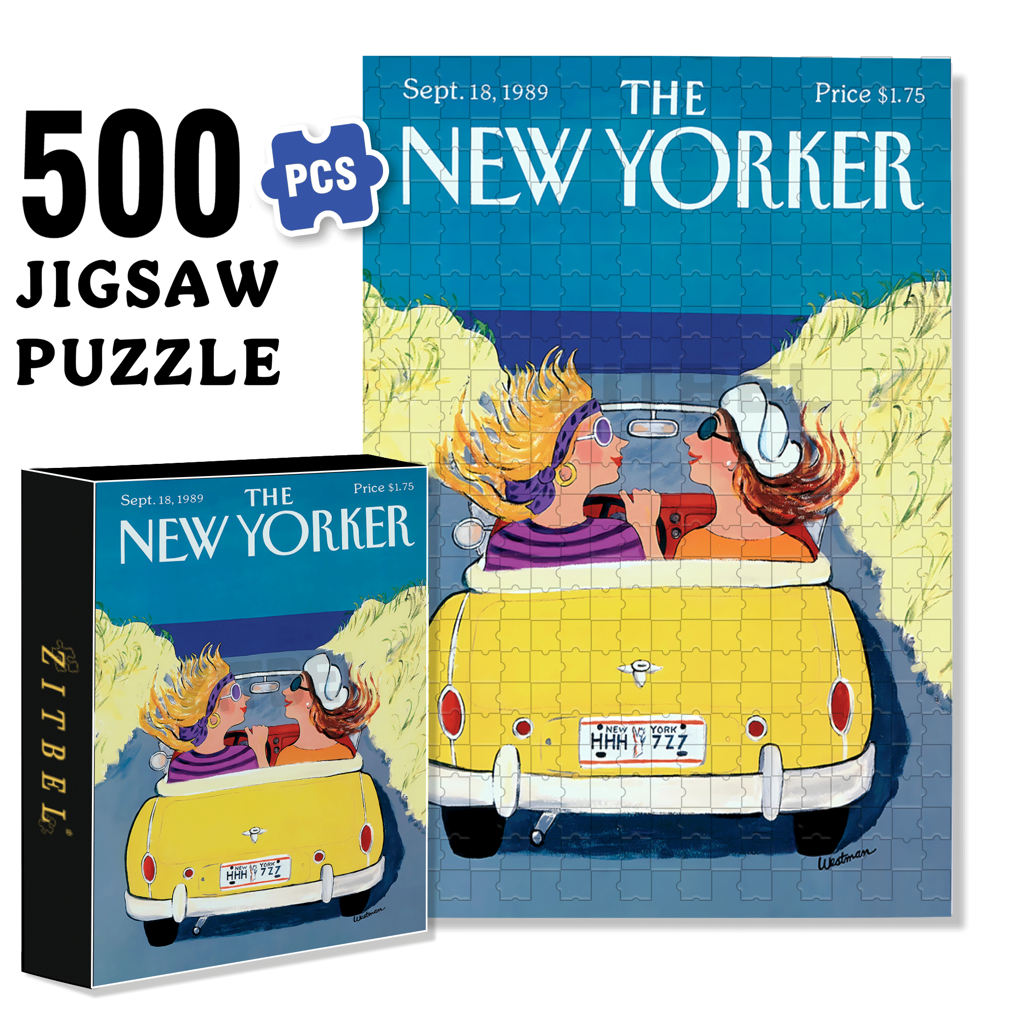 Summer Friday 500pcs/1000pcs Jigsaw Puzzle, Scratch-Resistant, Interactive Family Game & Brain-Boosting DIY Decor, Perfect for Halloween, Christmas & New Year Gifts, Family Puzzle Game