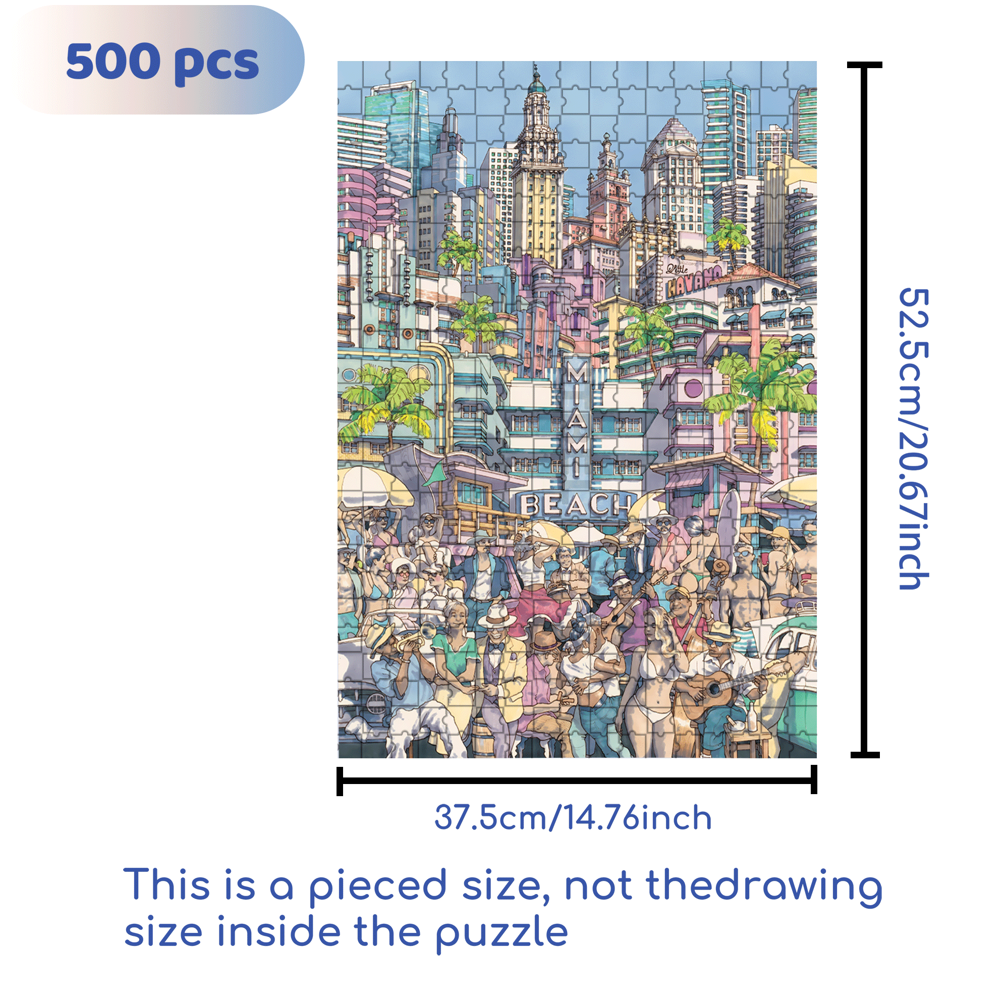 Sun Kissed City 500pcs/1000pcs Jigsaw Puzzle, Scratch-Resistant, Interactive Family Game & Brain-Boosting DIY Decor, Perfect for Halloween, Christmas & New Year Gifts, Family Puzzle Game