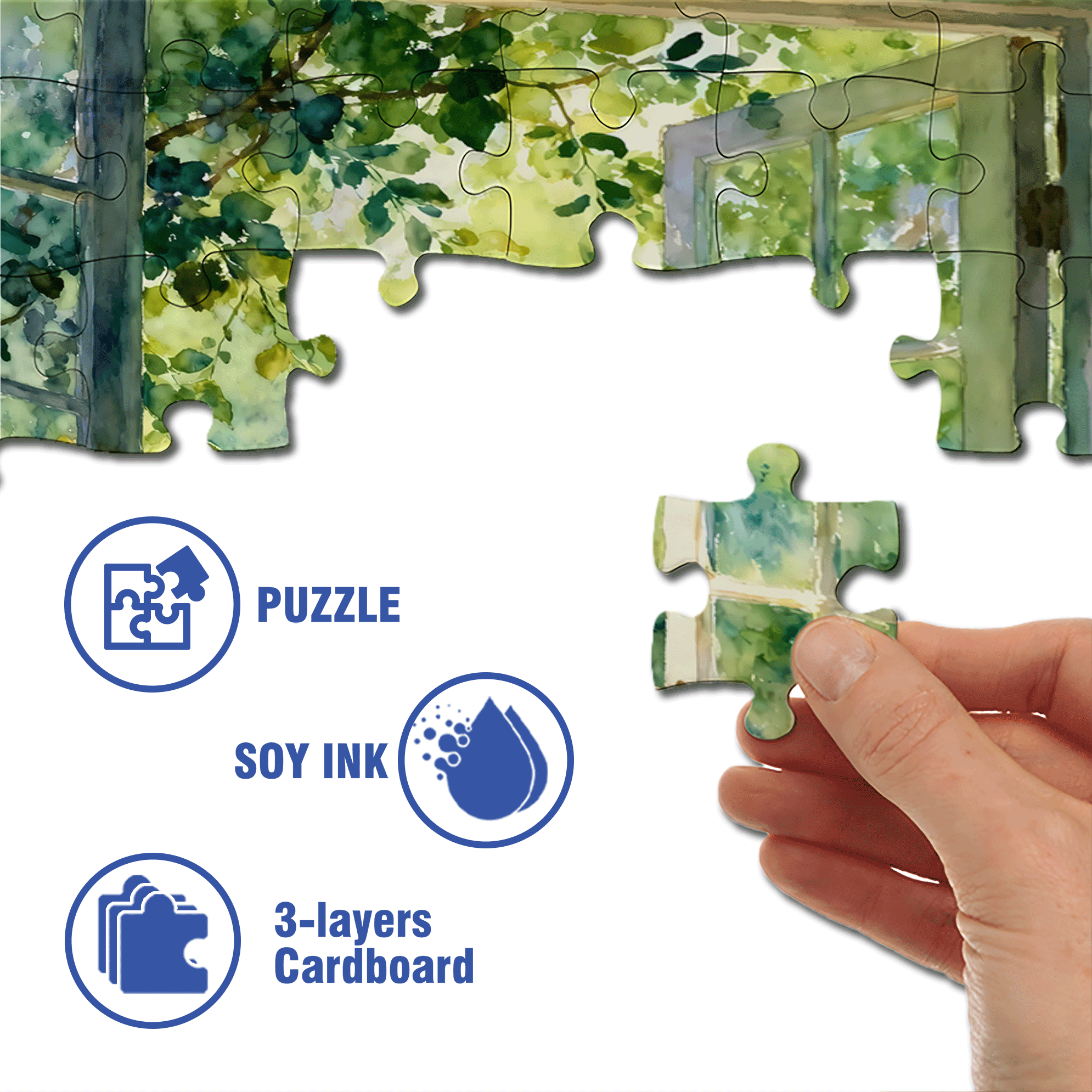 Sunflower Window 500pcs/1000pcs Jigsaw Puzzle, Scratch-Resistant, Interactive Family Game & Brain-Boosting DIY Decor, Perfect for Halloween, Christmas & New Year Gifts, Family Puzzle Game